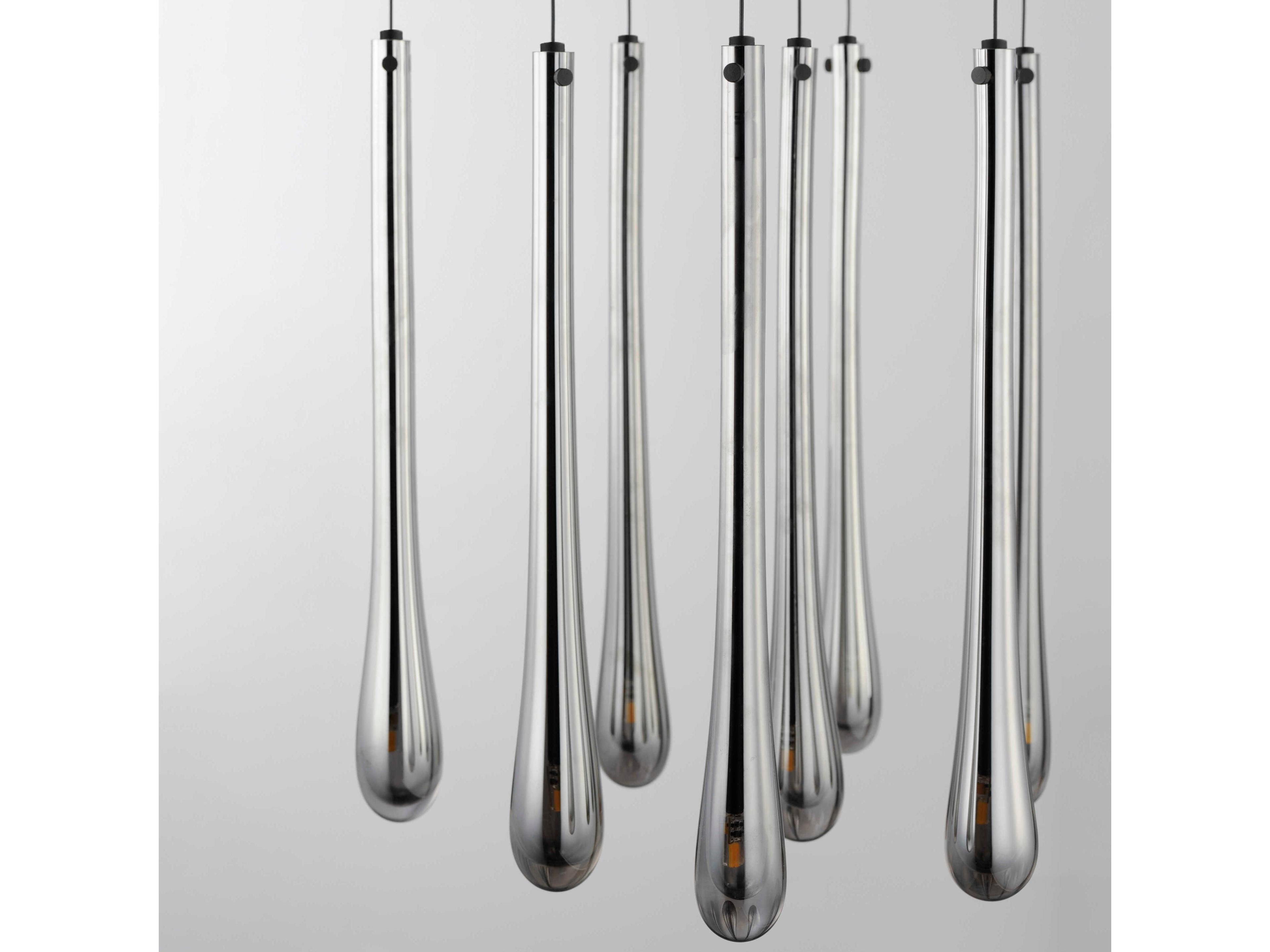 ET2 Stillo 9-Light Black Glass LED Pendant