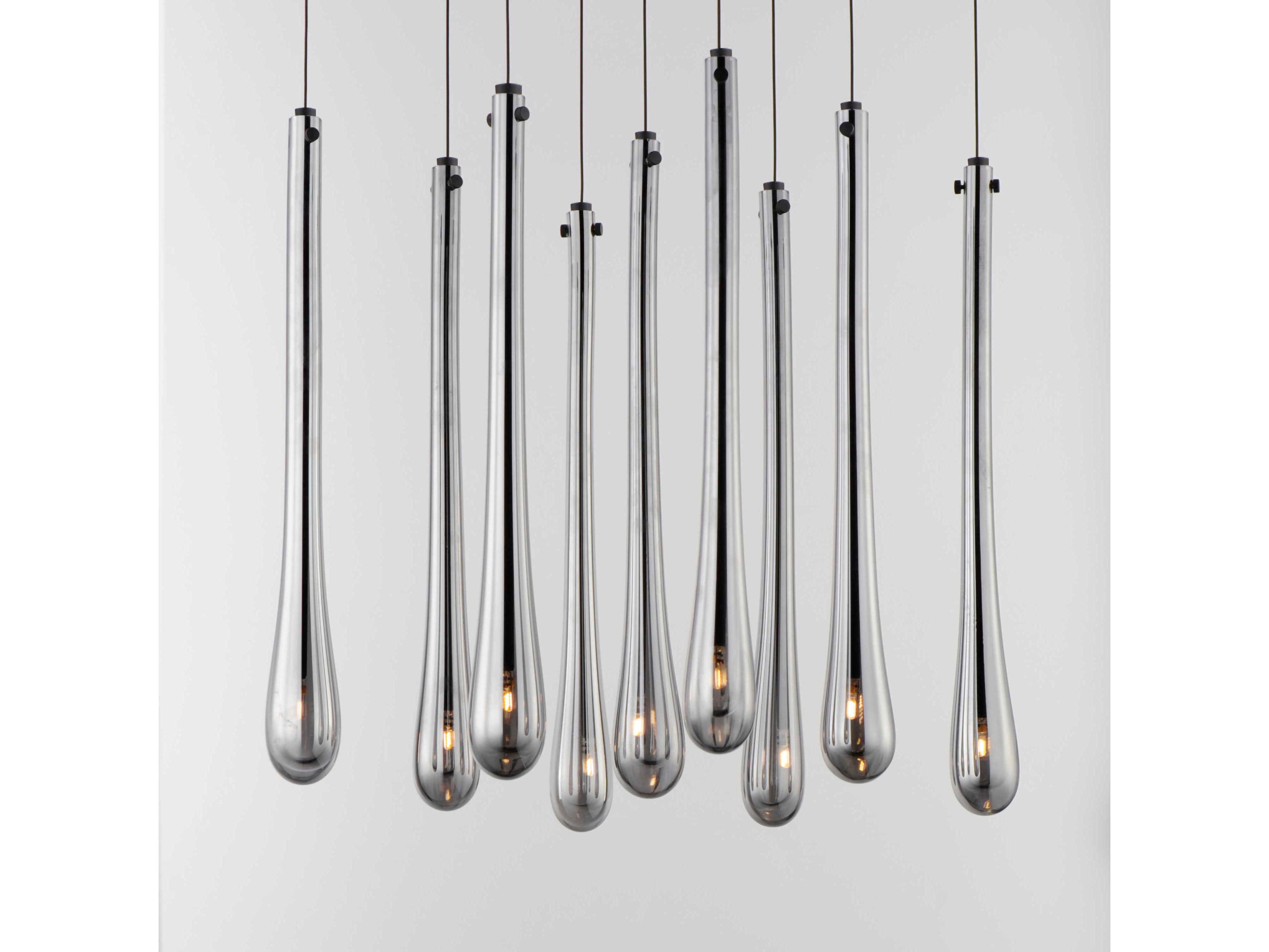 ET2 Stillo 9-Light Black Glass LED Pendant