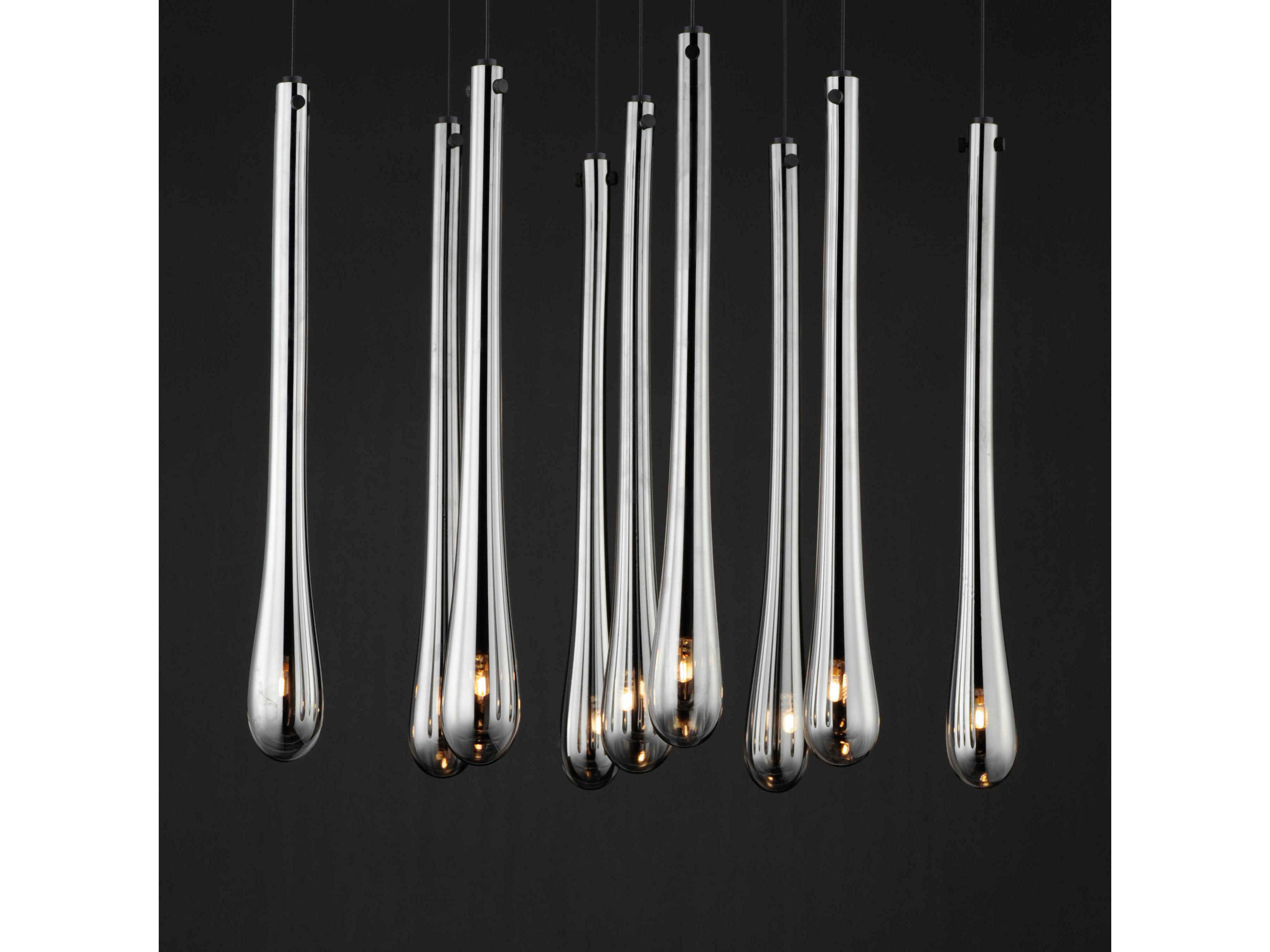 ET2 Stillo 9-Light Black Glass LED Pendant