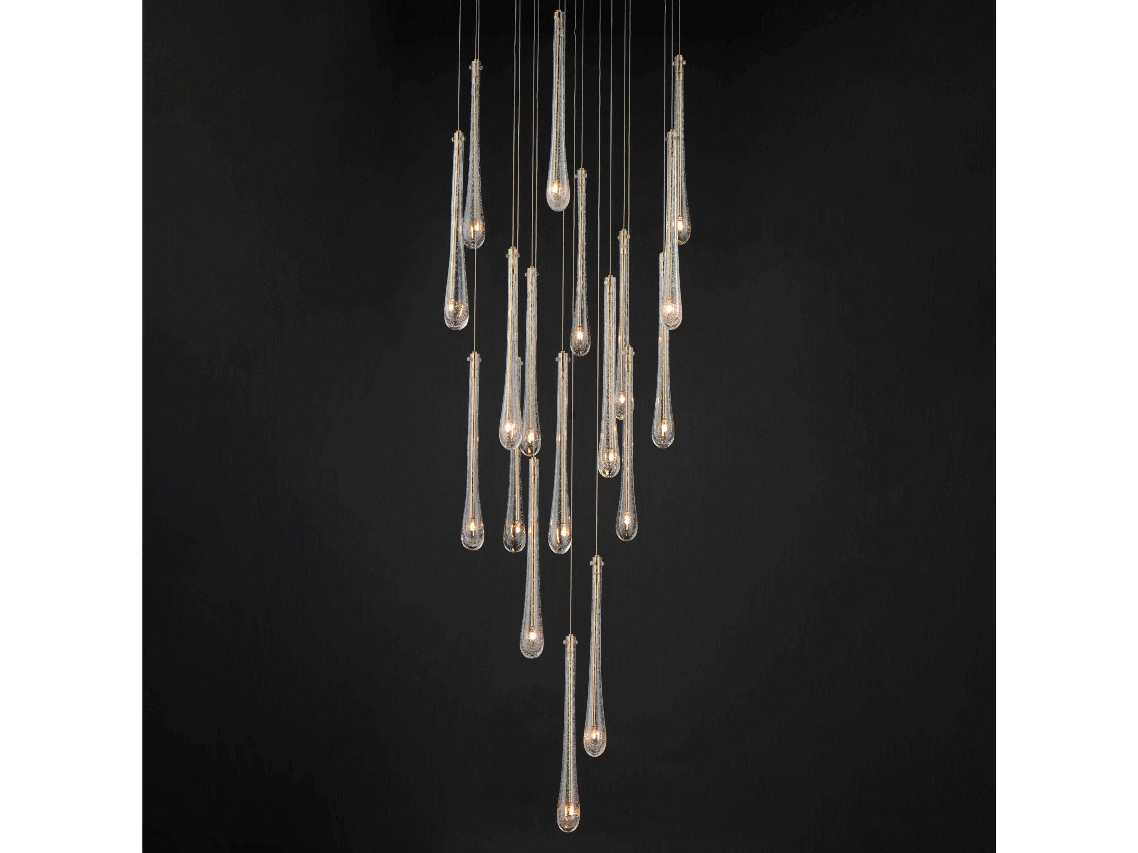 ET2 Stillo 18-Light8-Light Gold Crystal Glass Pendant