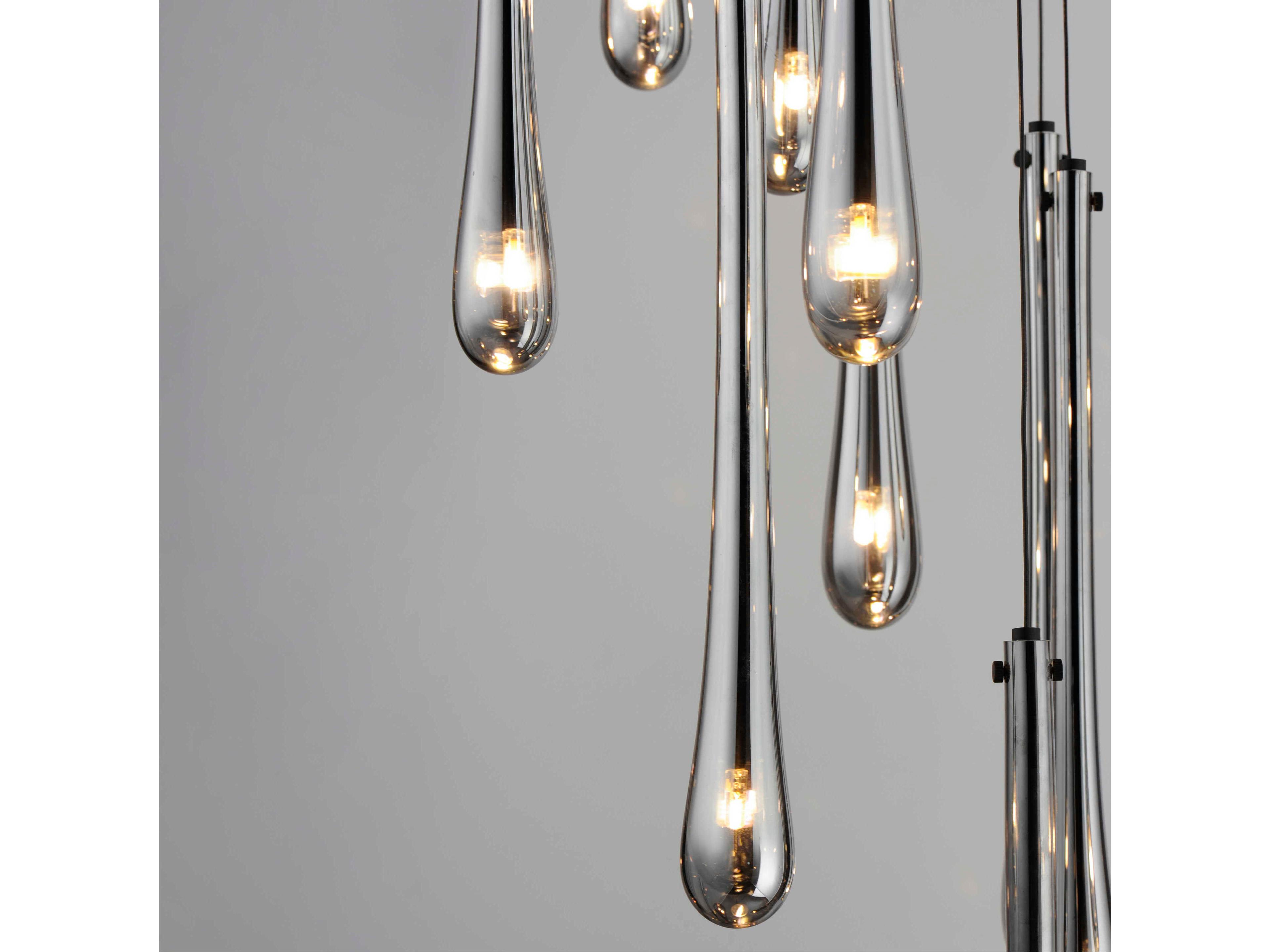 ET2 Stillo 18-Light8-Light Black Glass LED Pendant