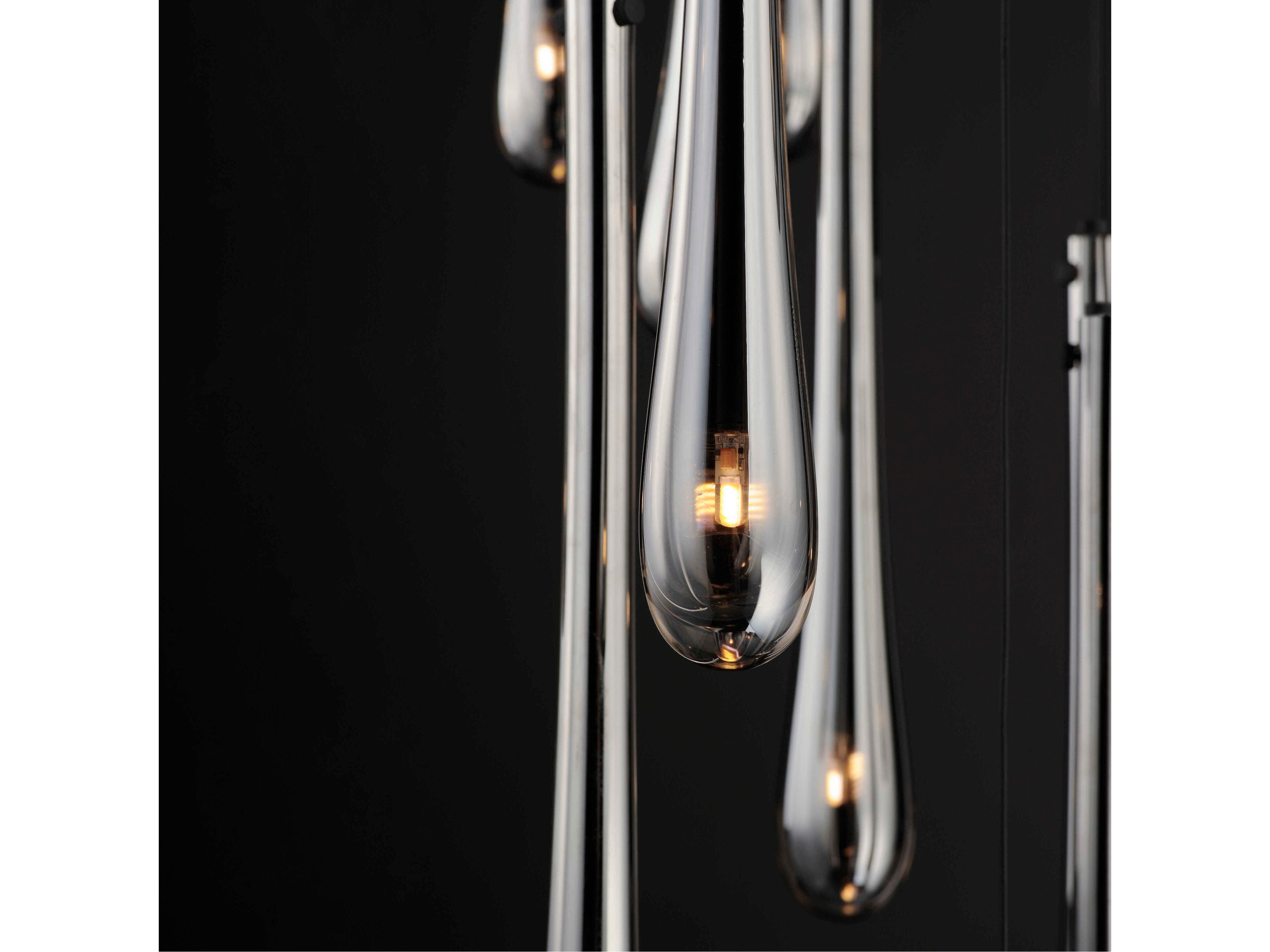 ET2 Stillo 18-Light8-Light Black Glass LED Pendant