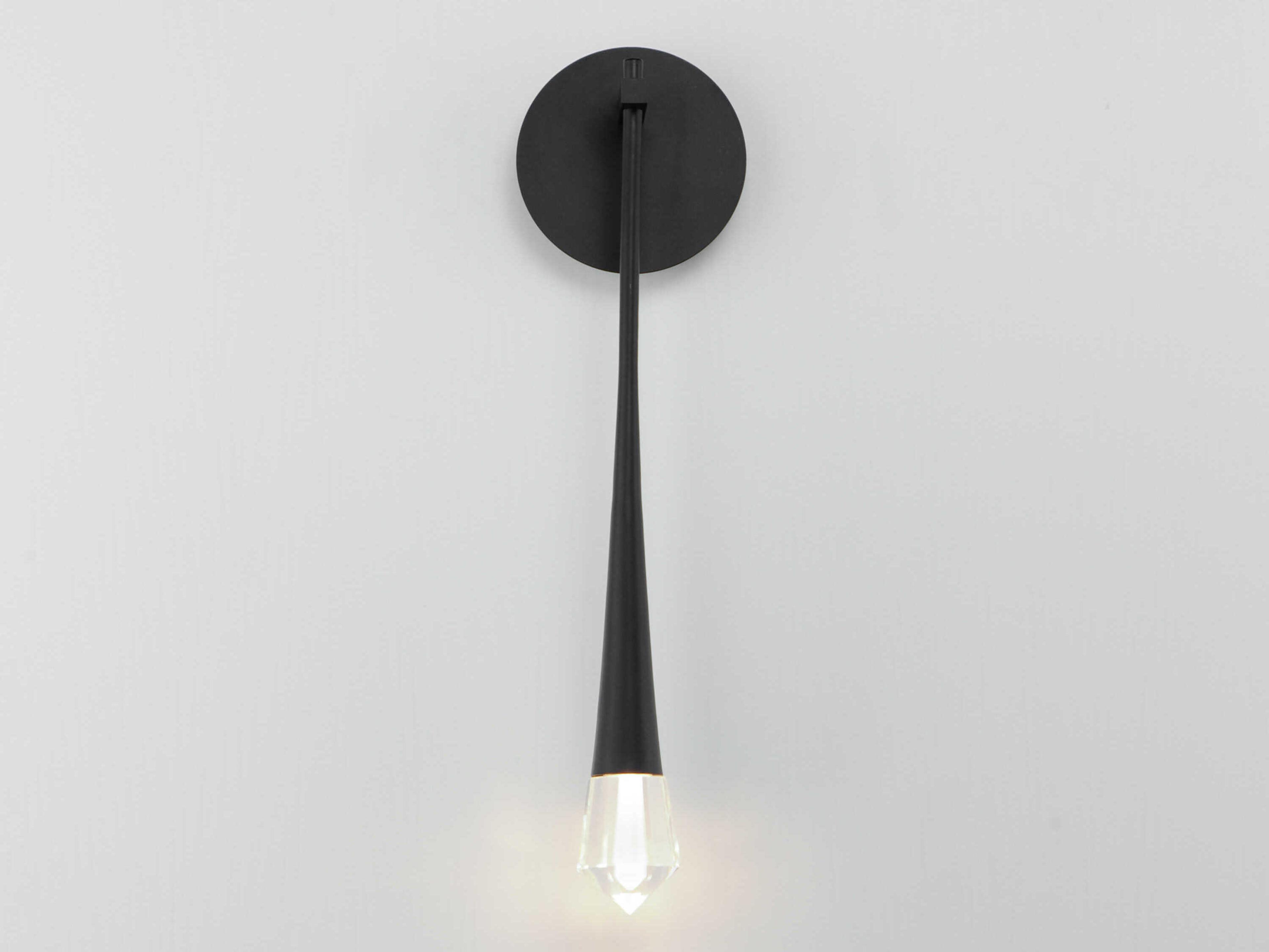 ET2 Pierce 1-Light Black Crystal LED Wall Sconce