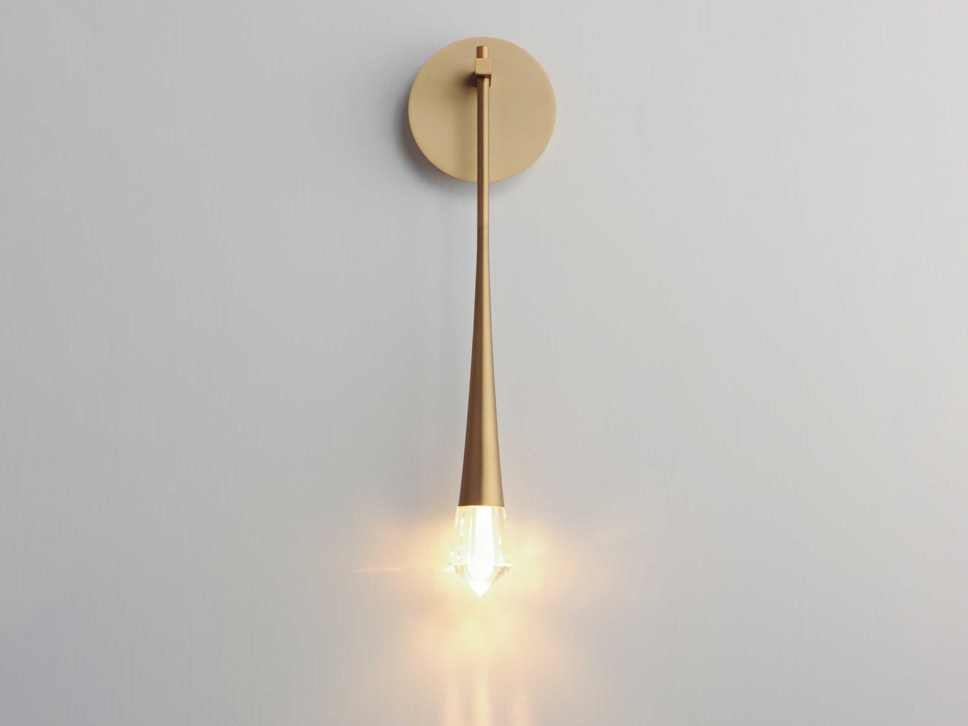 ET2 Pierce 1-Light Gold Crystal LED Wall Sconce