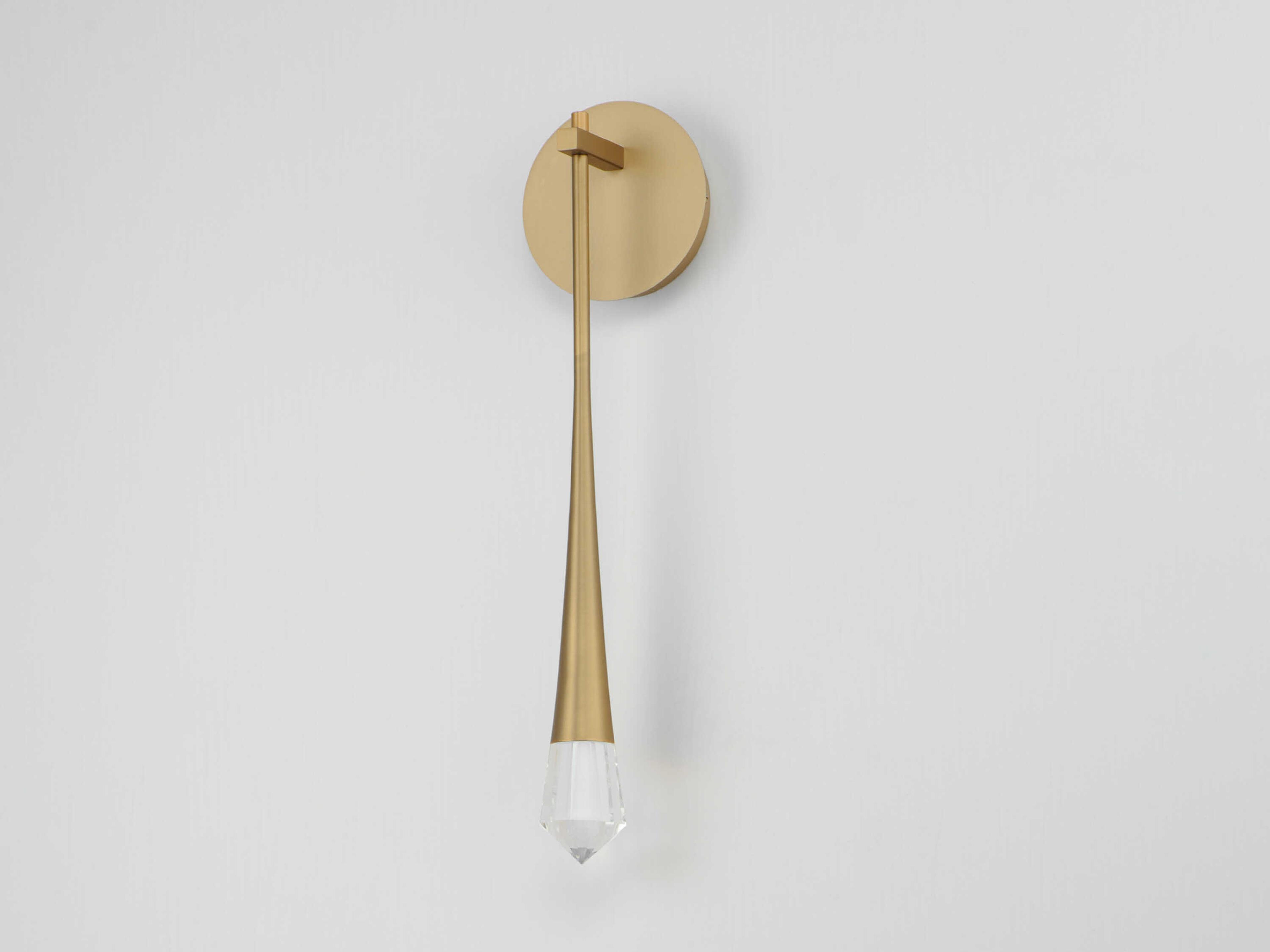 ET2 Pierce 1-Light Gold Crystal LED Wall Sconce