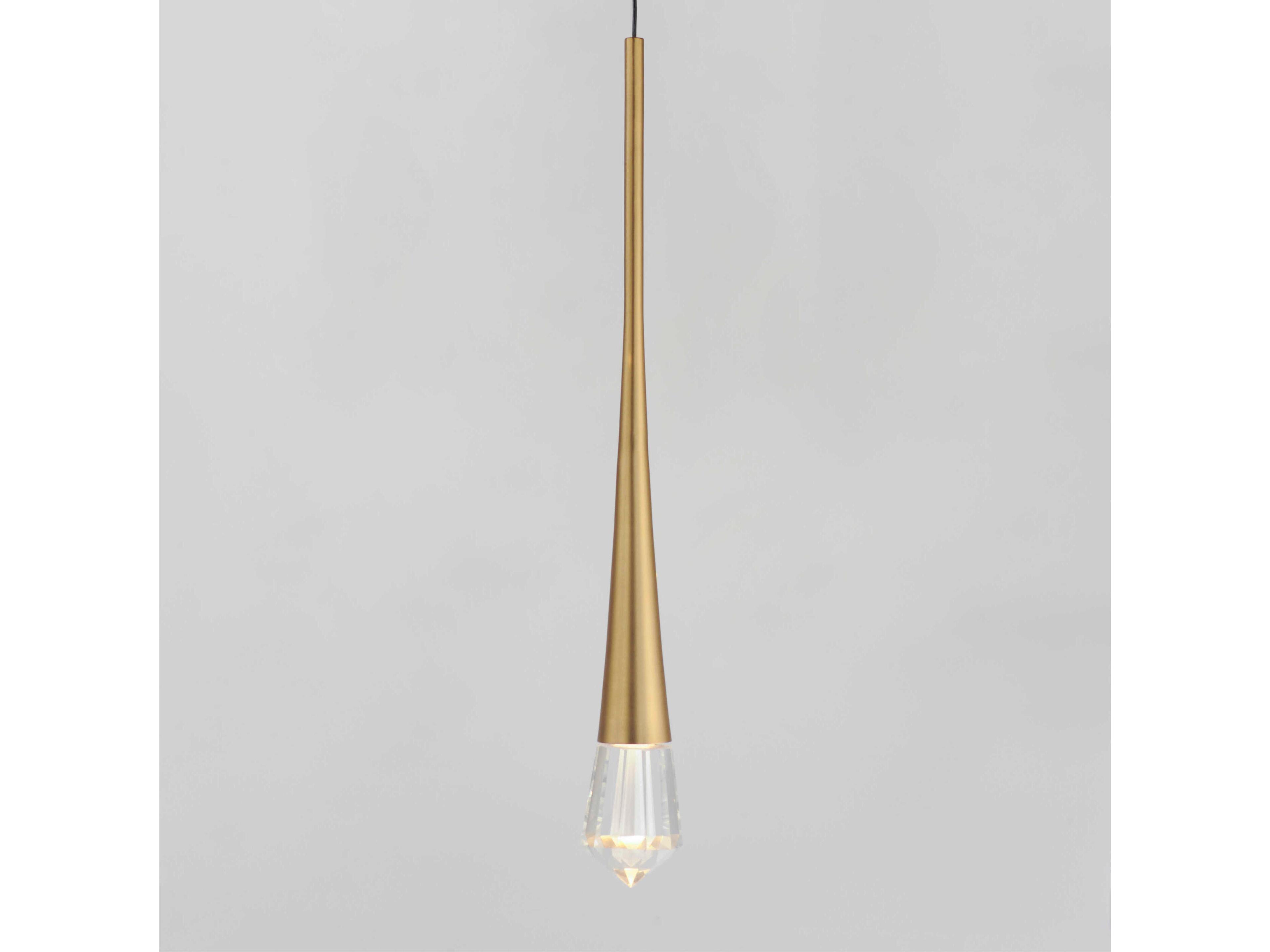 ET2 1-Light Gold Crystal LED Mini Pendant