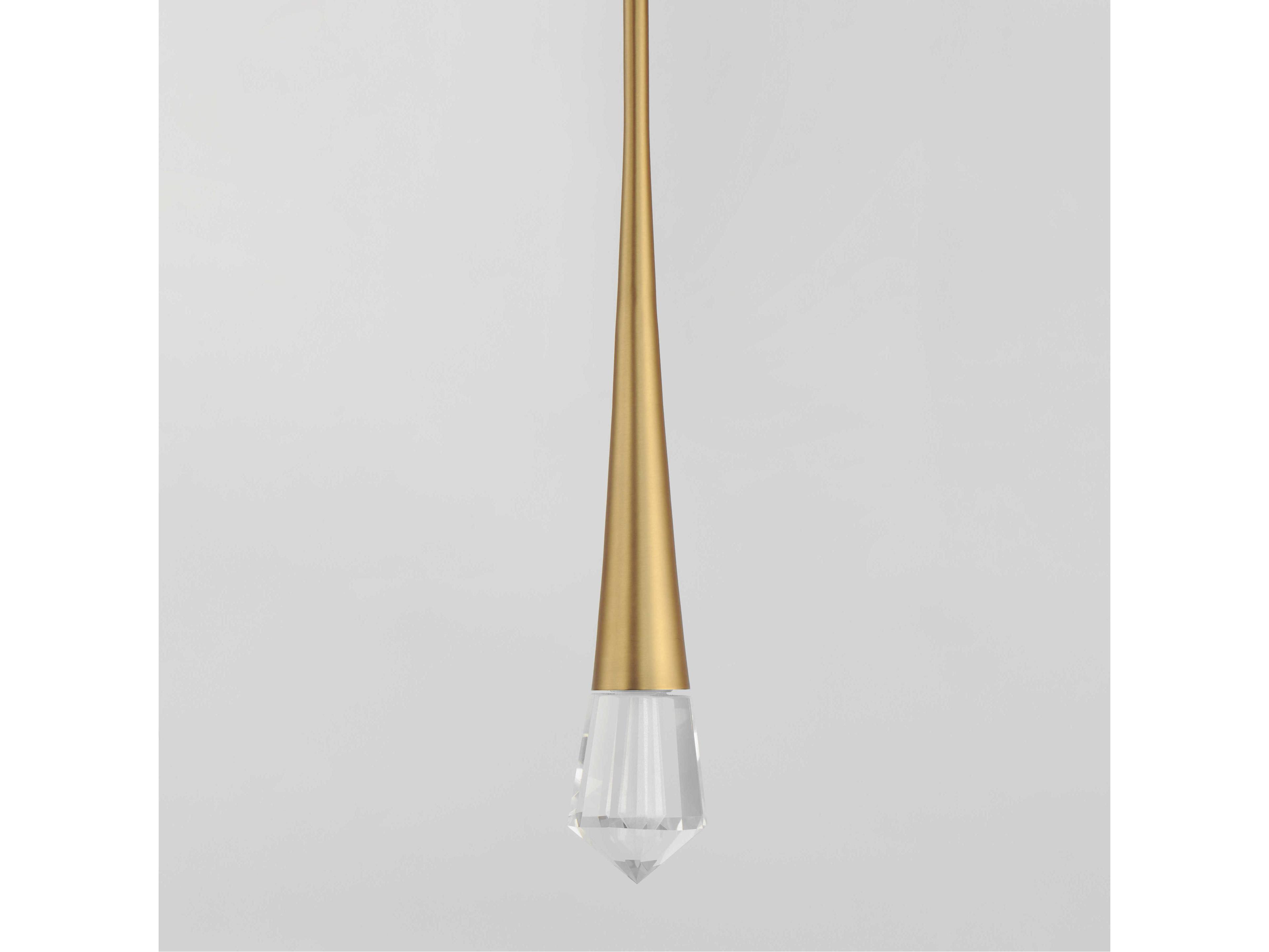 ET2 1-Light Gold Crystal LED Mini Pendant