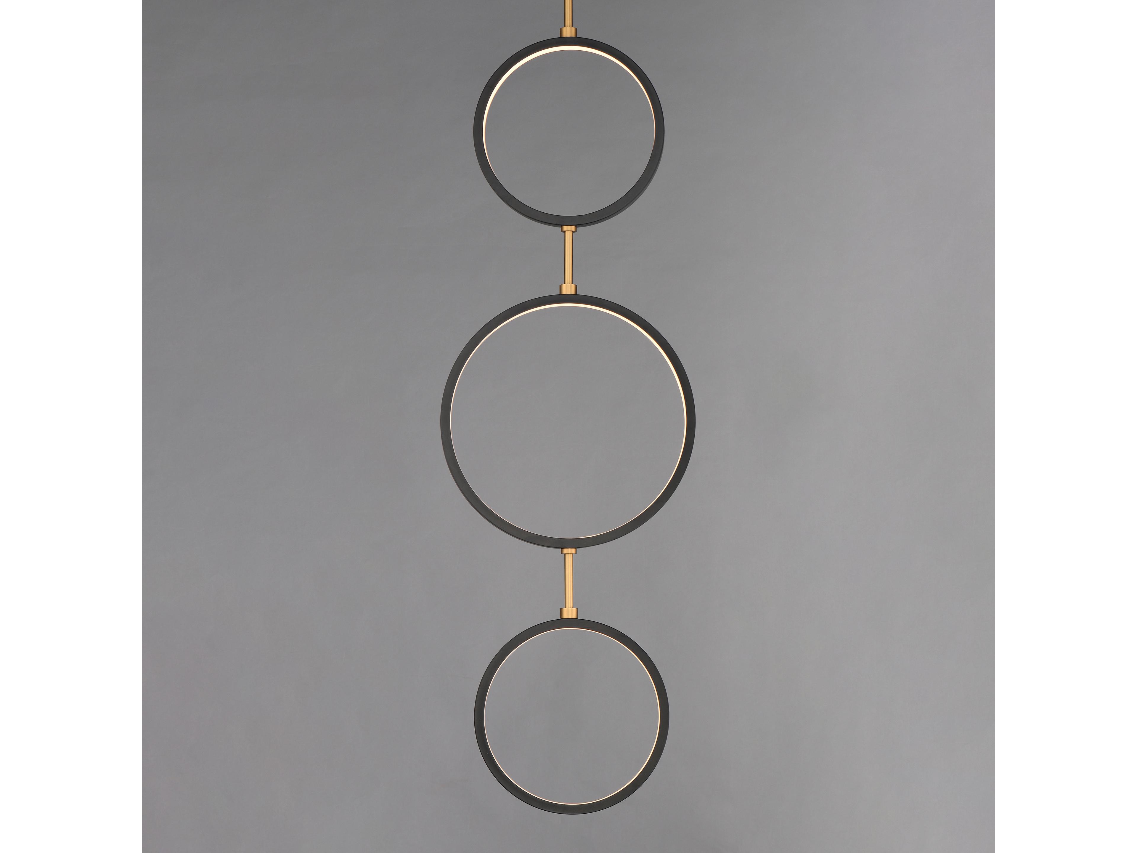 ET2 Hoopla 3-Light Black Gold Round Pendant