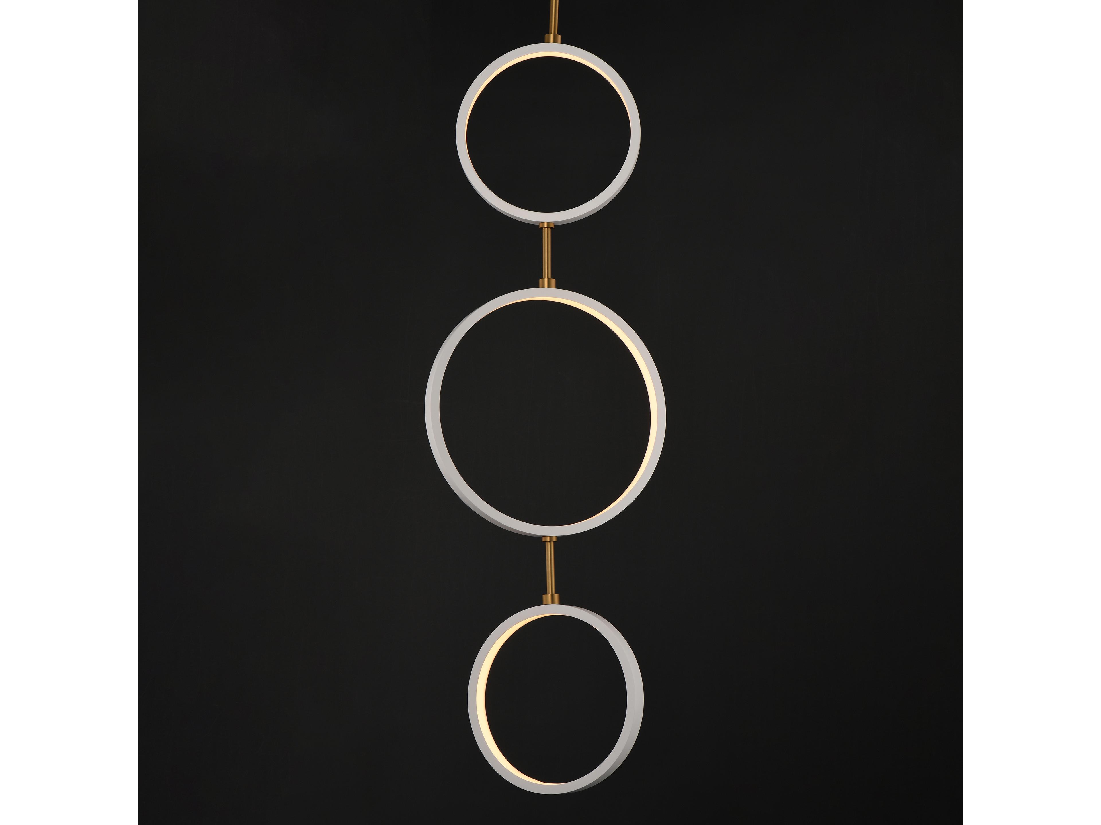 ET2 Hoopla 3-Light White Gold Round Pendant