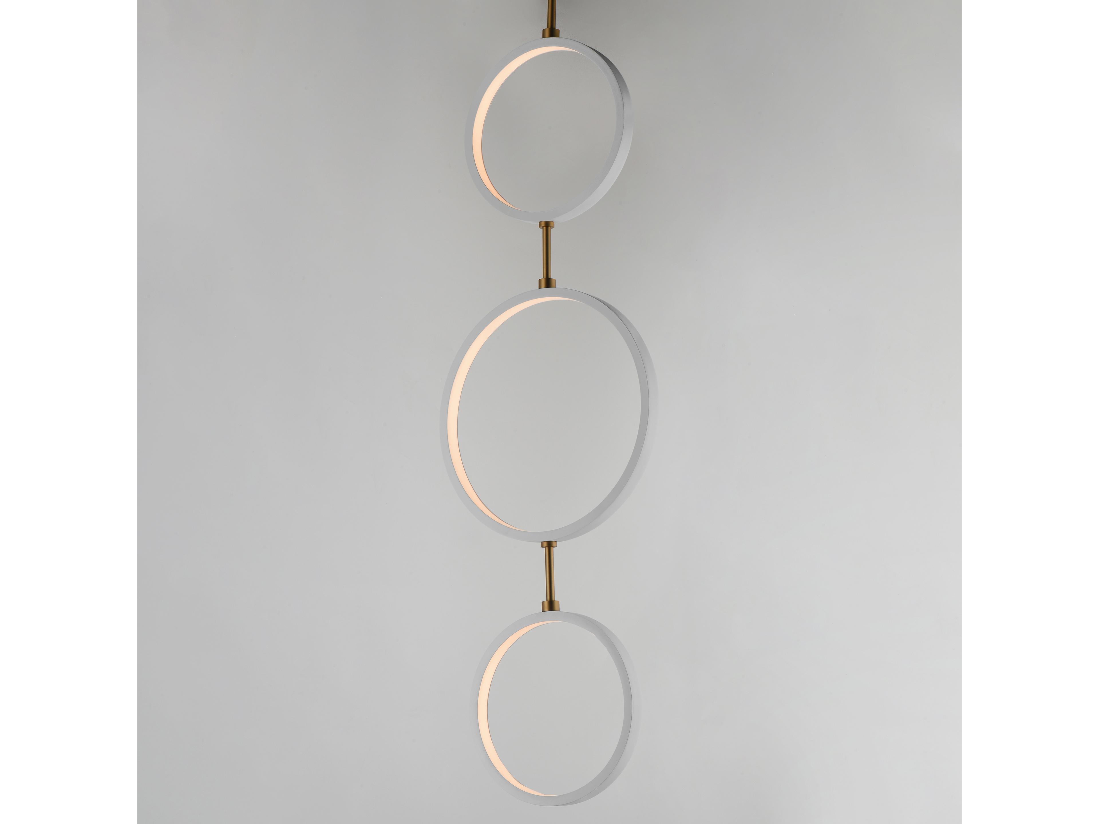 ET2 Hoopla 3-Light White Gold Round Pendant