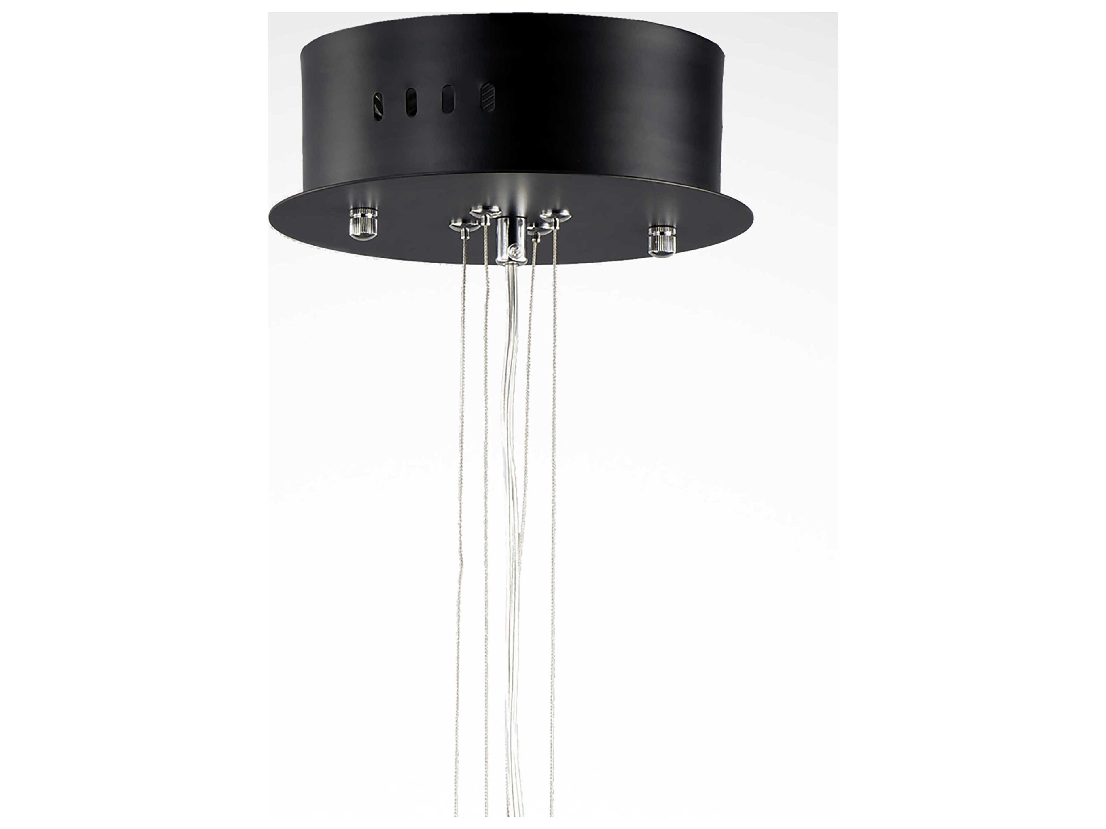 ET2 Hoopla 4-Light Black Gold LED Round Tiered Pendant
