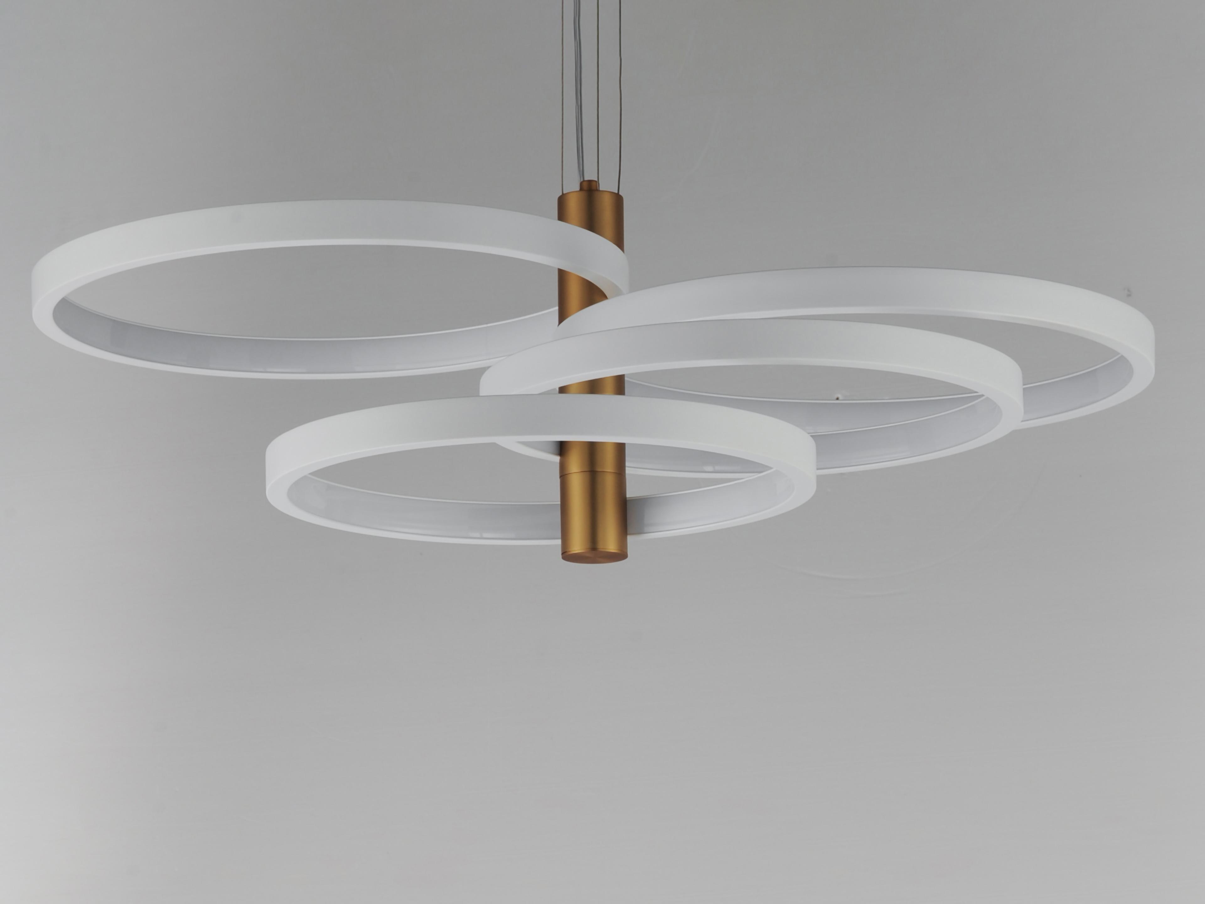 ET2 Hoopla 4-Light White Gold Geometric Round Pendant