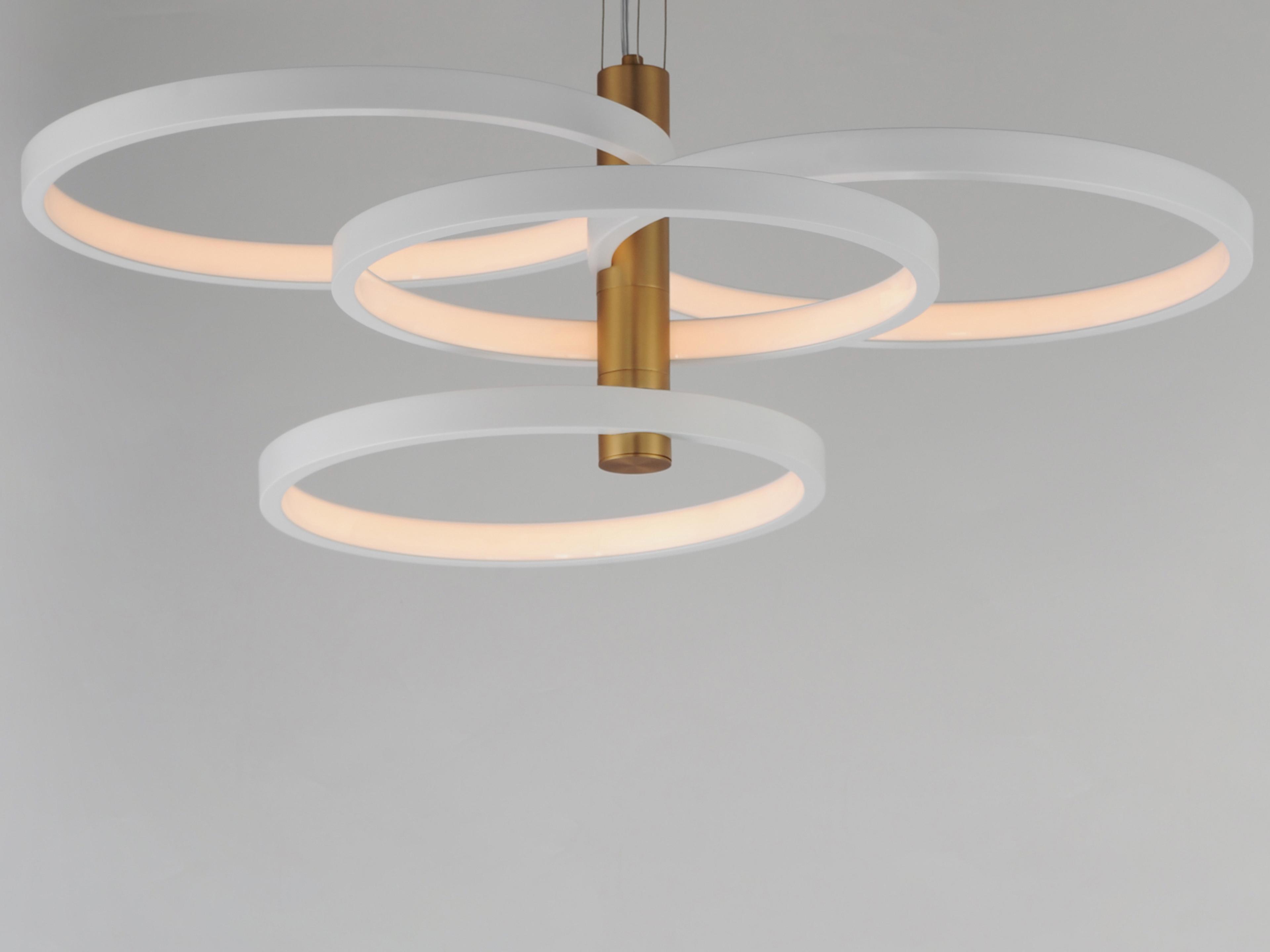 ET2 Hoopla 4-Light White Gold Geometric Round Pendant