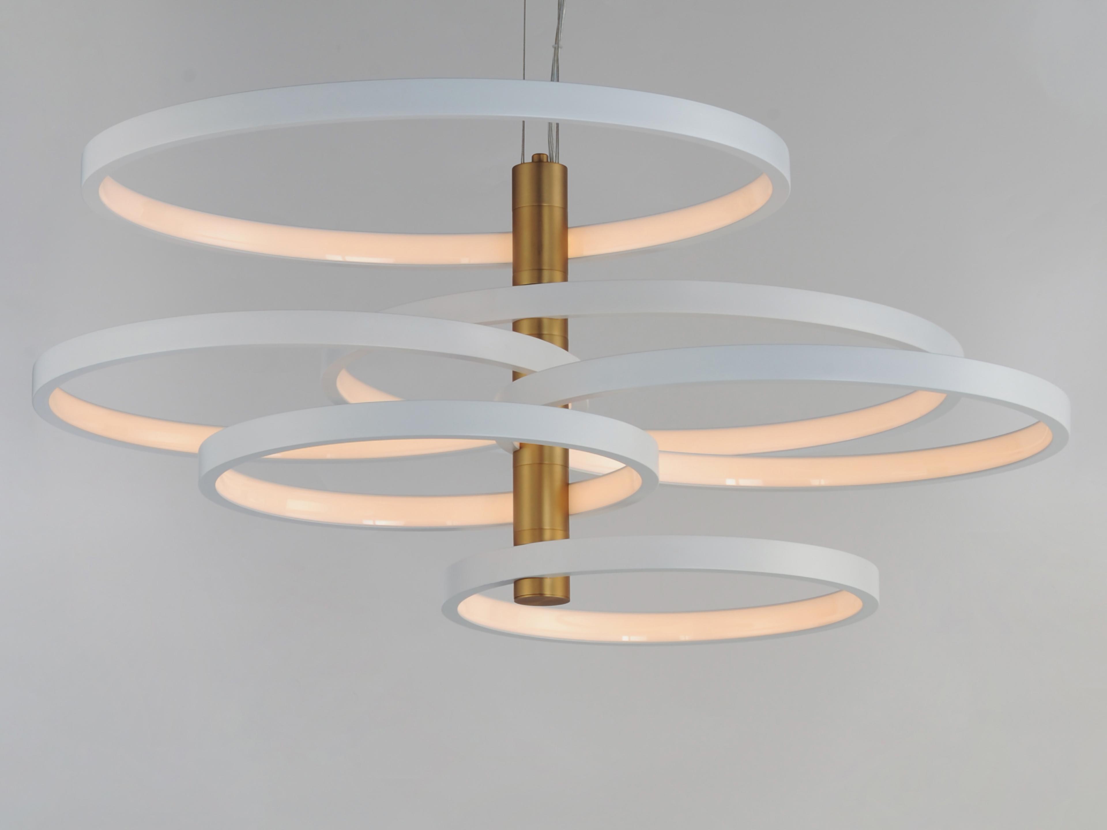 ET2 Hoopla 22-Light White Gold Geometric Round Pendant