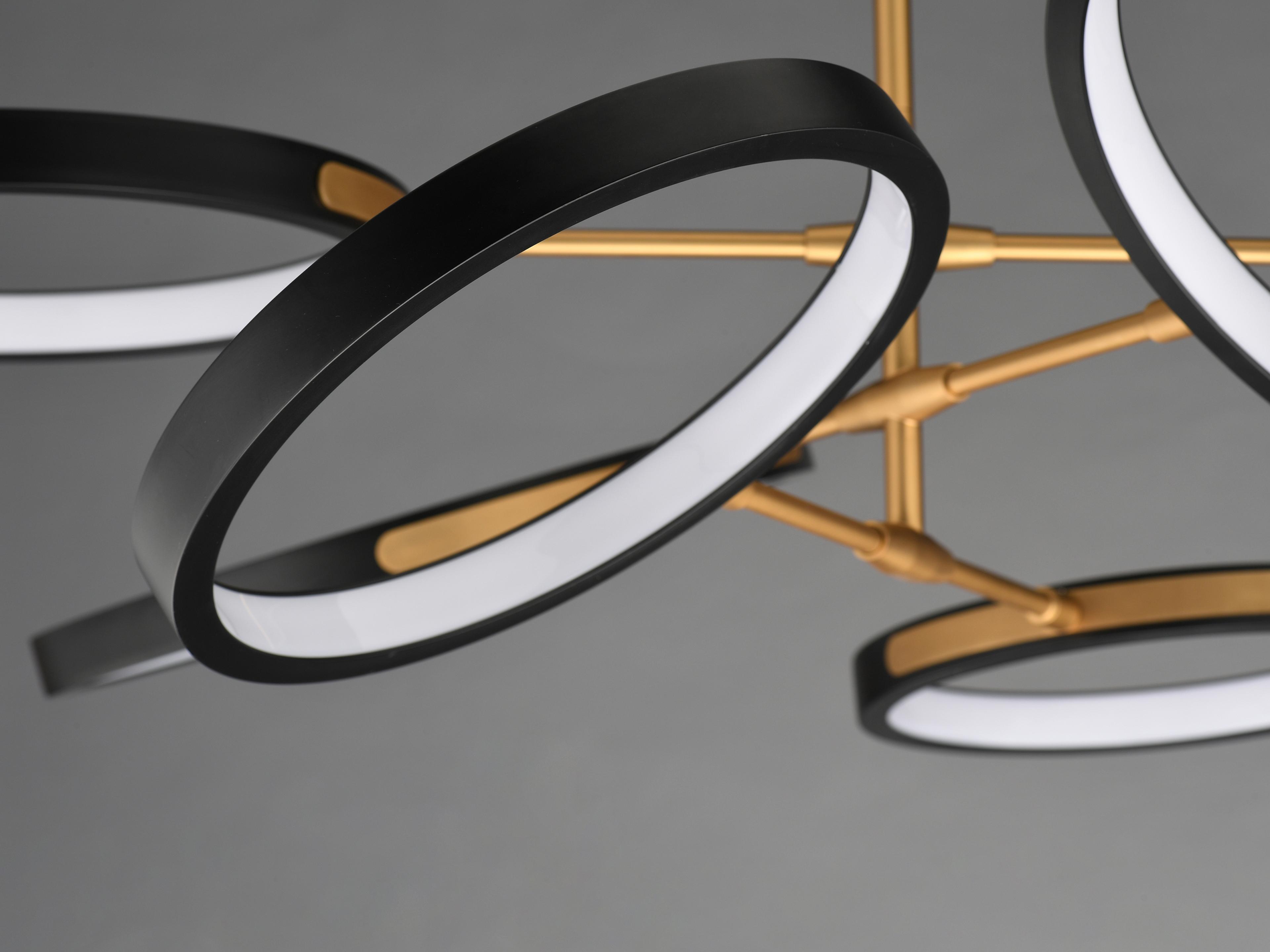 ET2 Hoopla 6-Light Black Gold Geometric Round Pendant