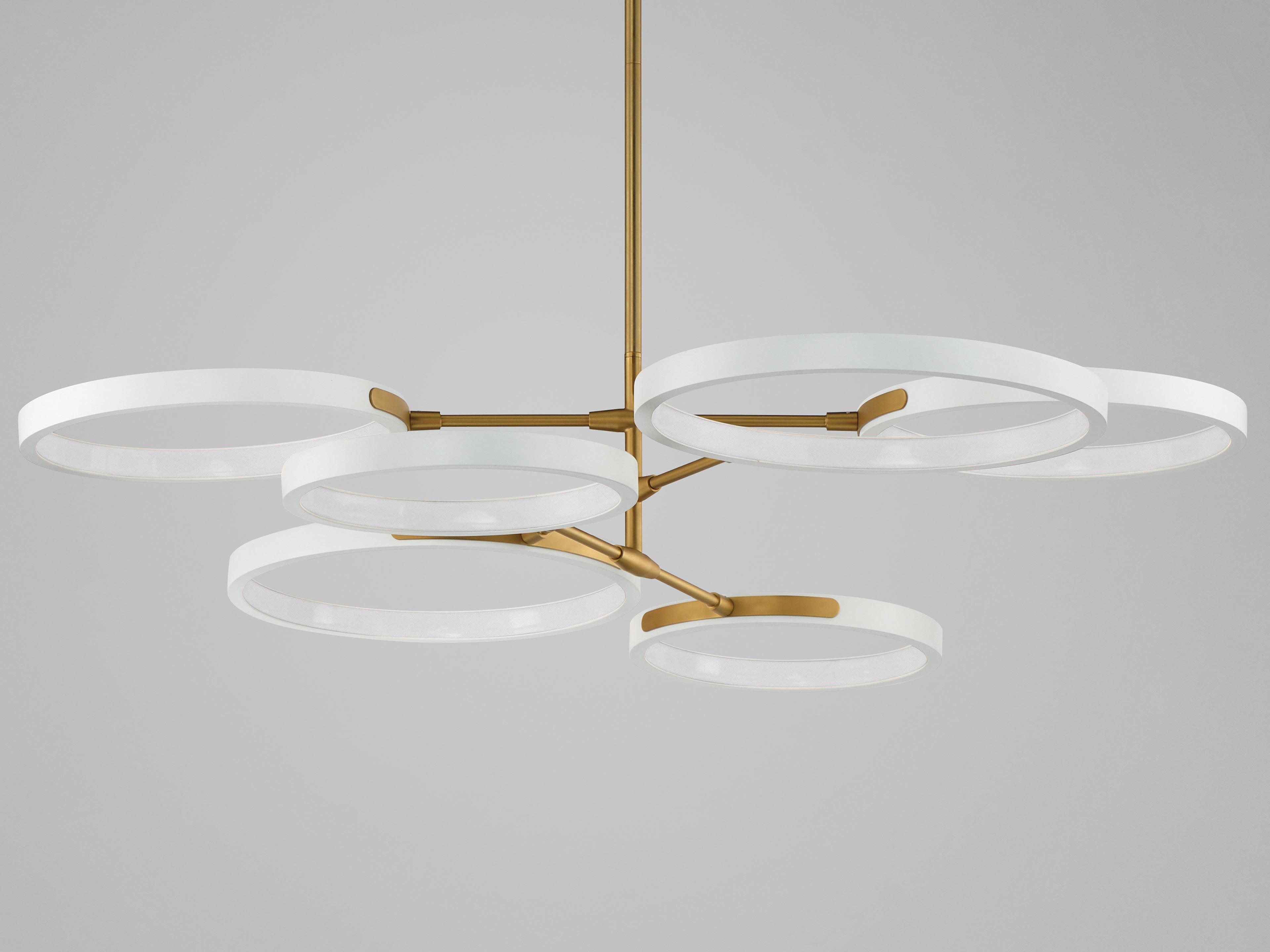 ET2 Hoopla 6-Light White Gold Geometric Round Pendant