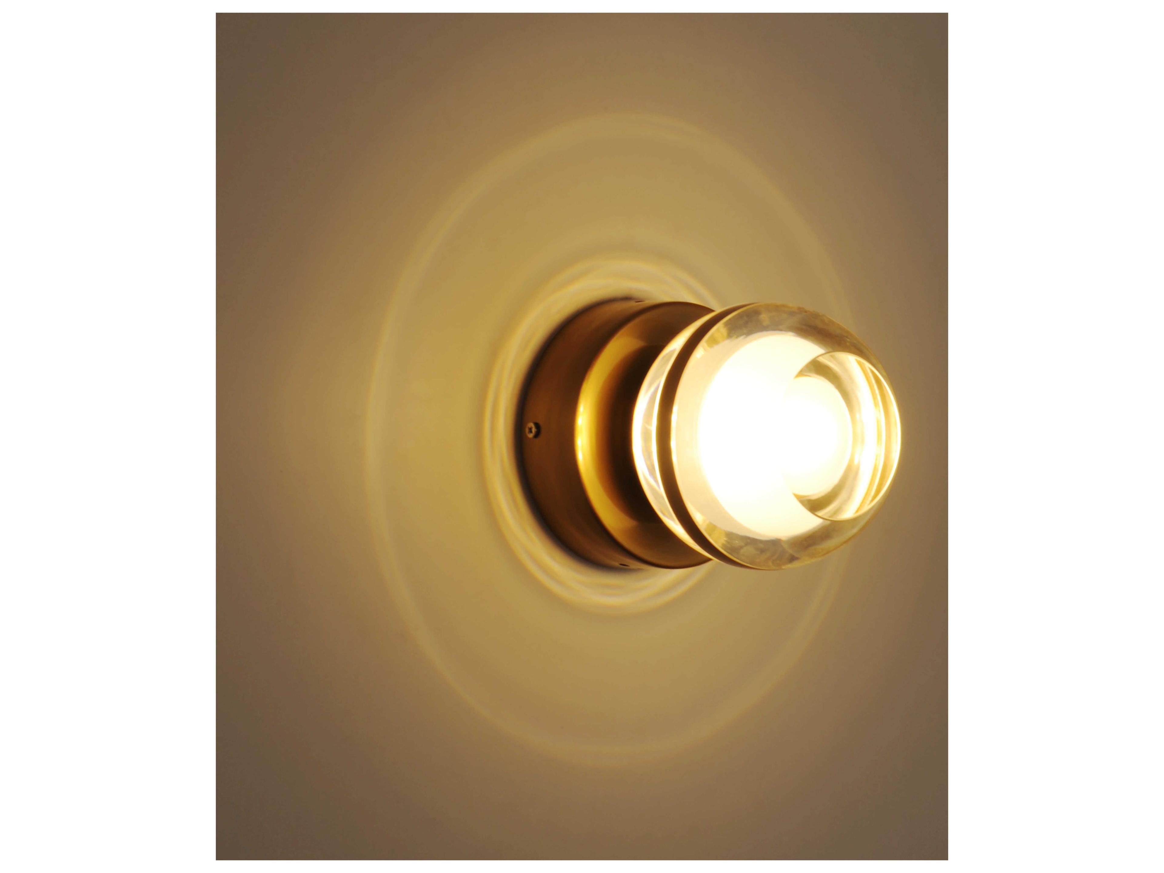 ET2 1-Light Natural Aged Brass LED Wall Sconce