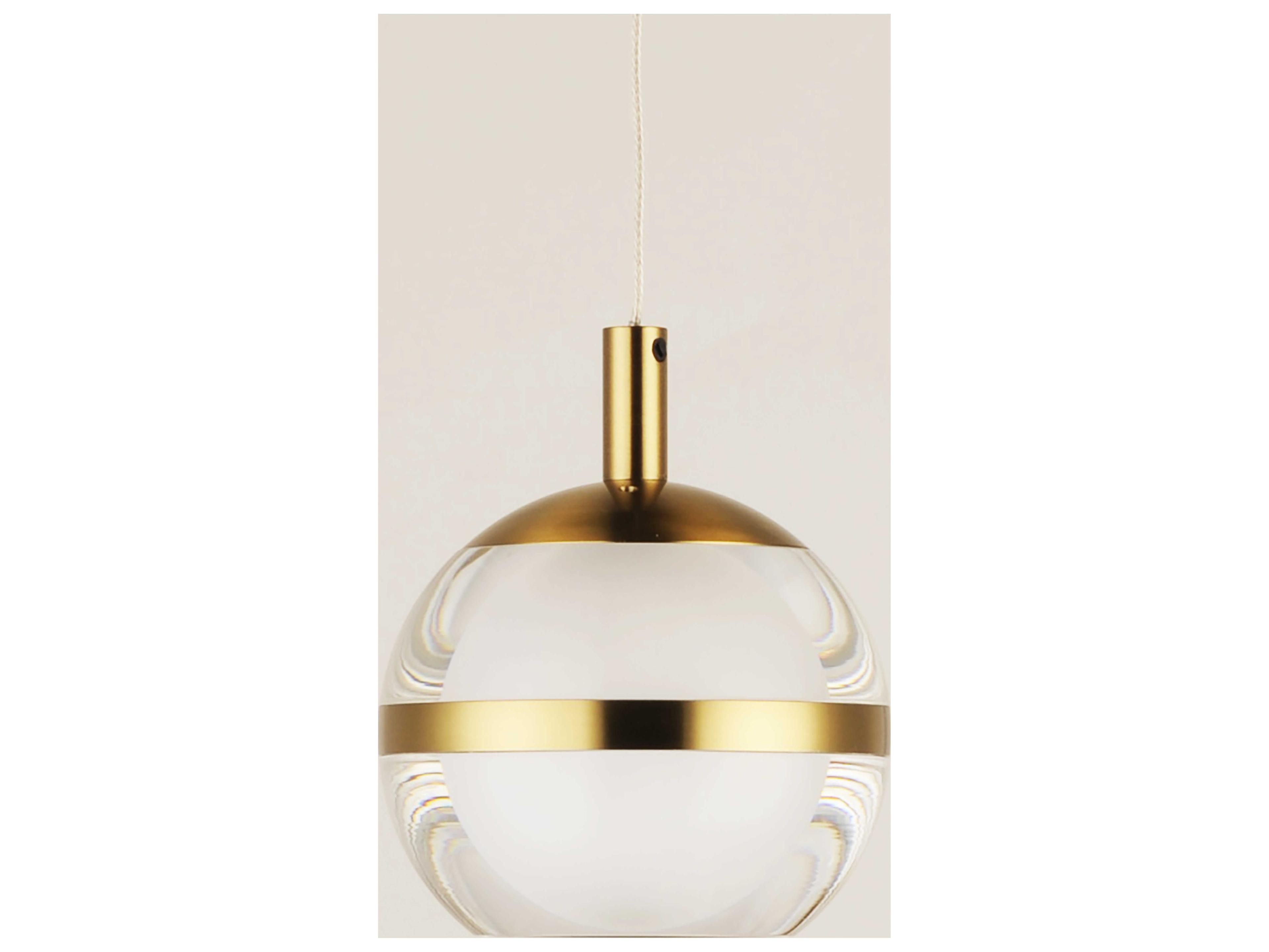 ET2 Swank 5-Light Natural Aged Brass LED Globe Tiered Pendant