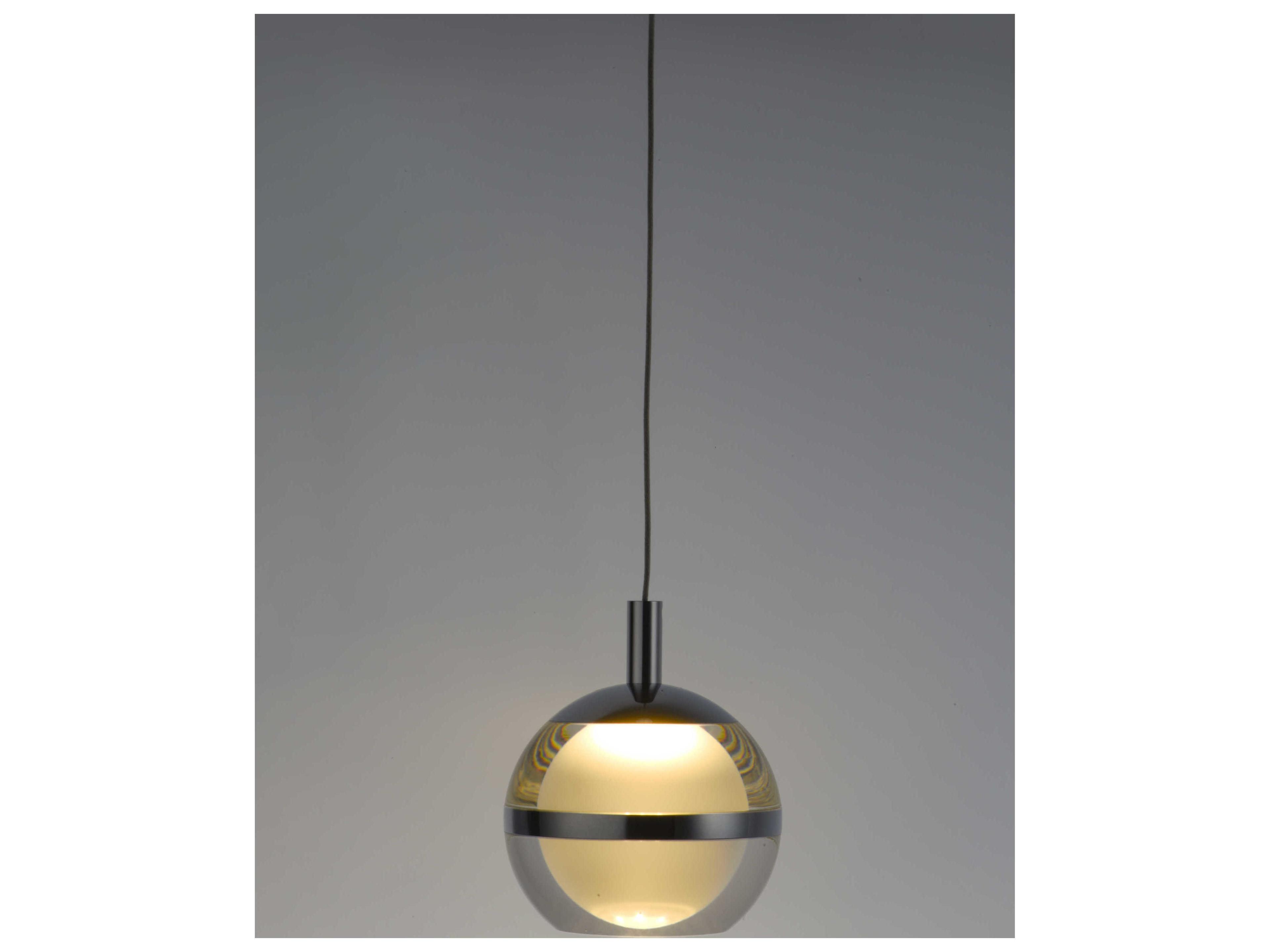 ET2 Swank 5-Light Polished Chrome LED Globe Tiered Pendant