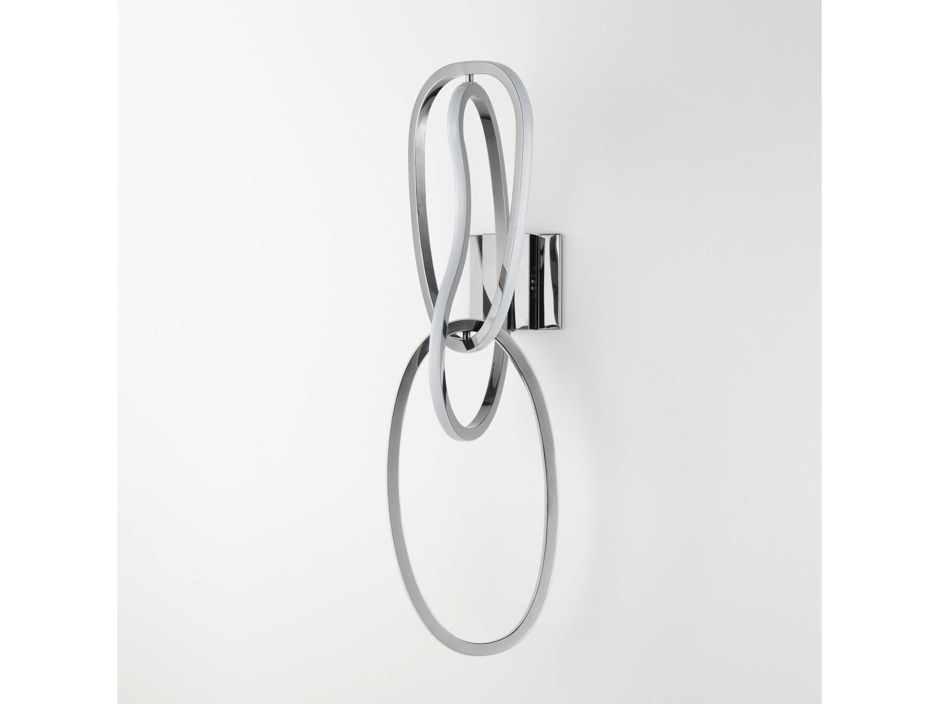 ET2 Unity 3-Light Black Chrome Wall Sconce