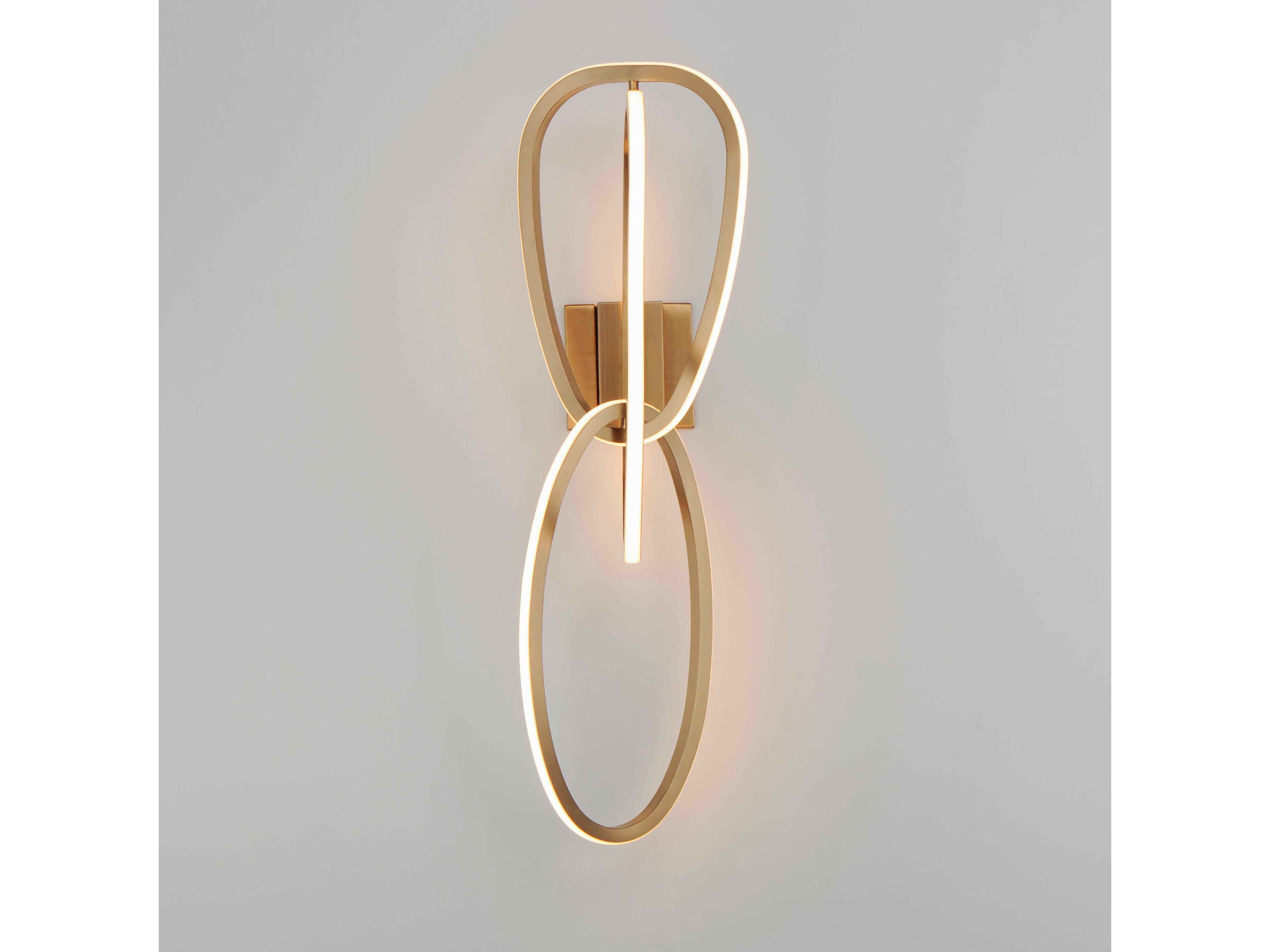 ET2 Unity 3-Light Brushed Champagne Gold Wall Sconce