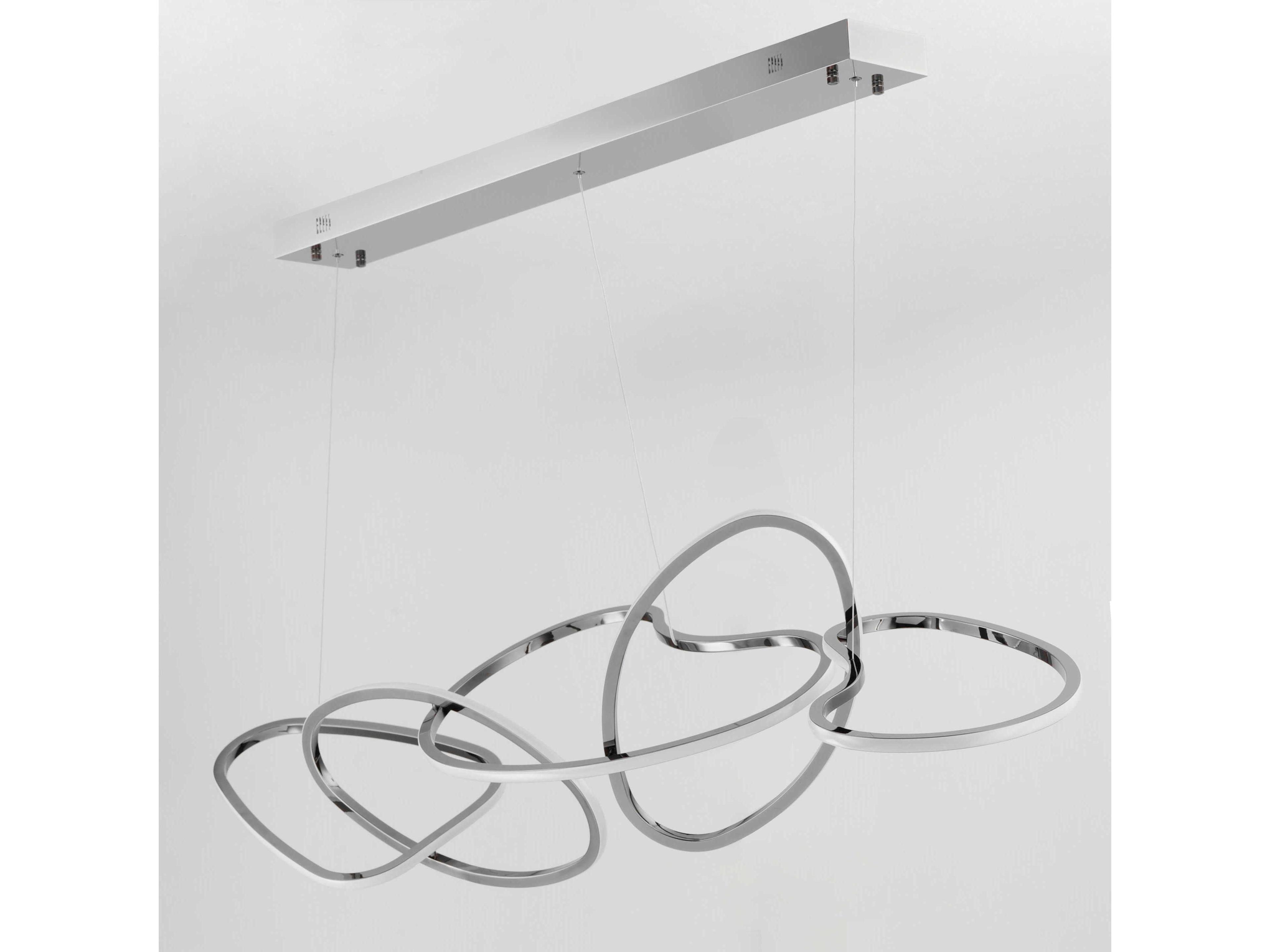 ET2 Unity 1-Light Black Chrome LED Linear Island Pendant