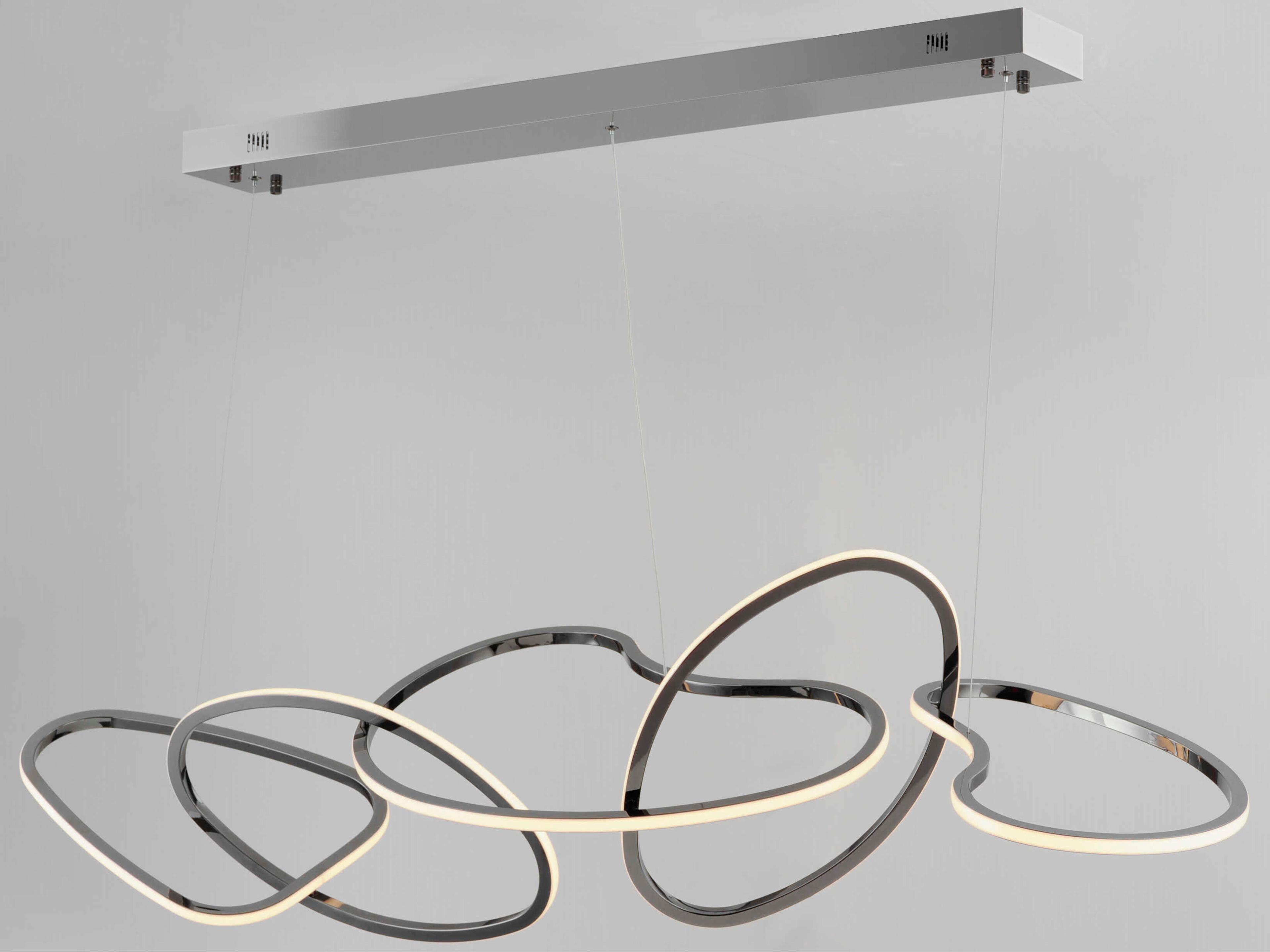 ET2 Unity 1-Light Black Chrome LED Linear Island Pendant