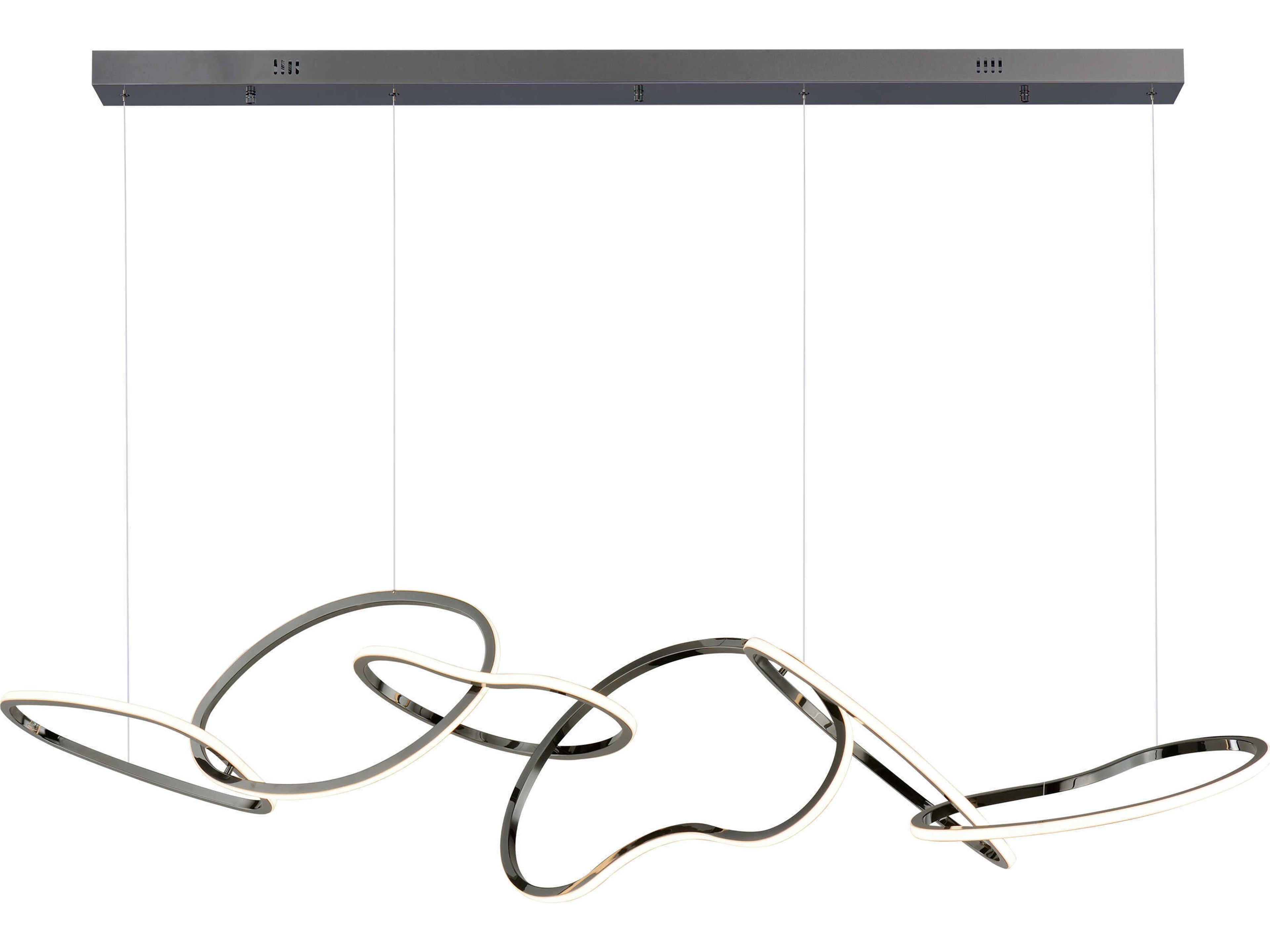 Unity 1-Light Black Chrome Island Pendant