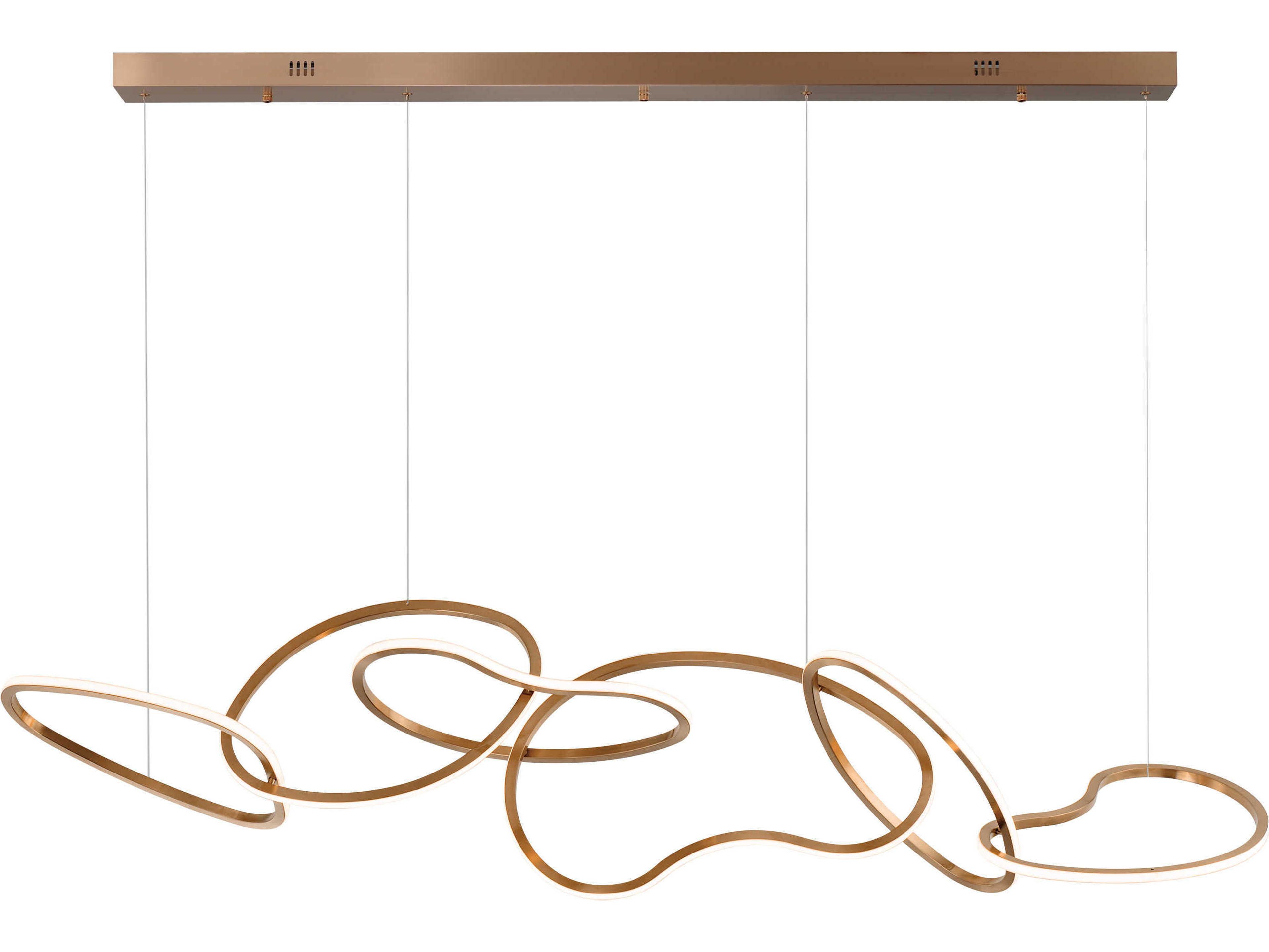 Unity LED Linear Pendant in Brushed Champagne