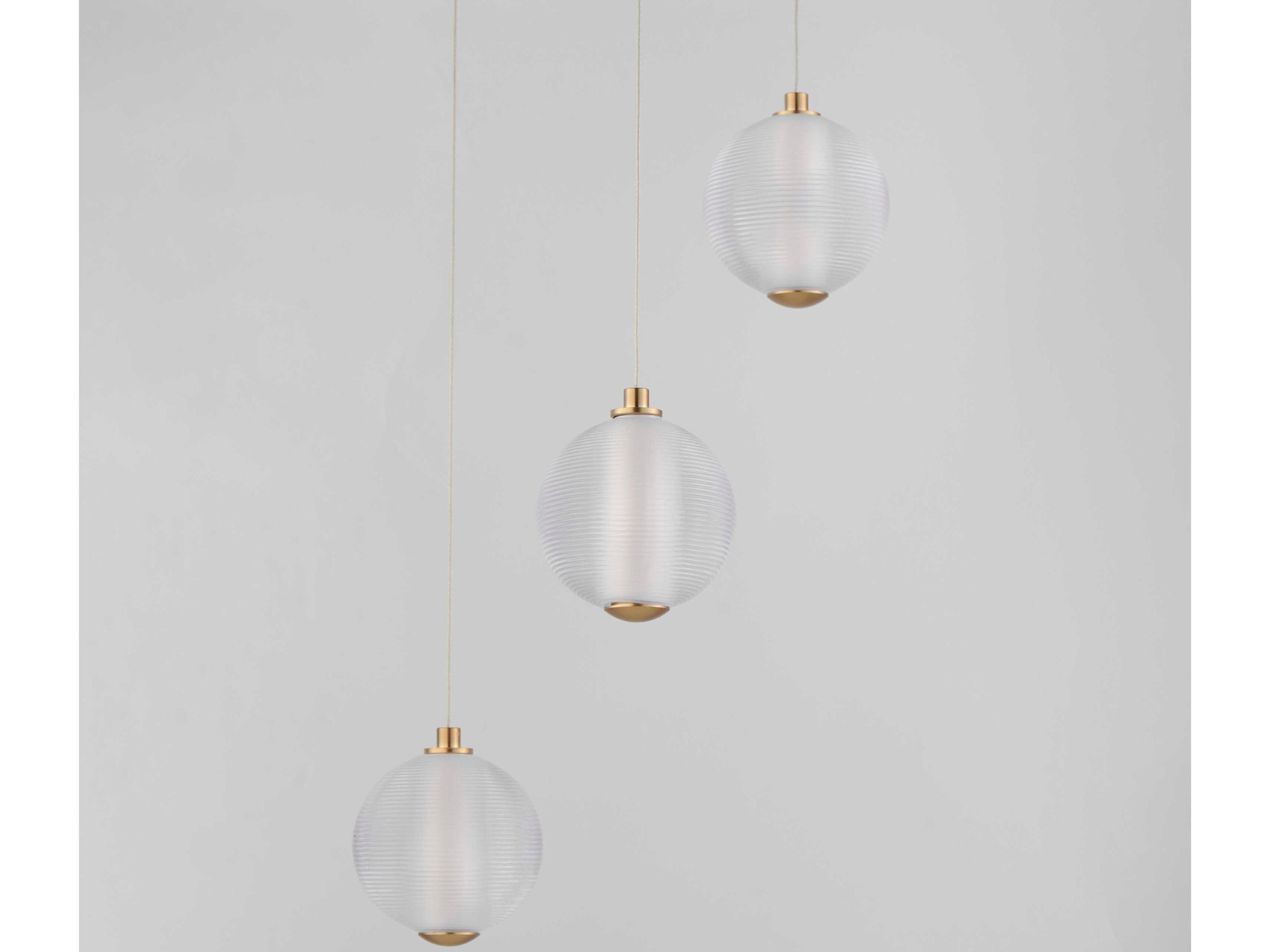 ET2 Rhythm 3-Light Gold Globe Mini Pendant