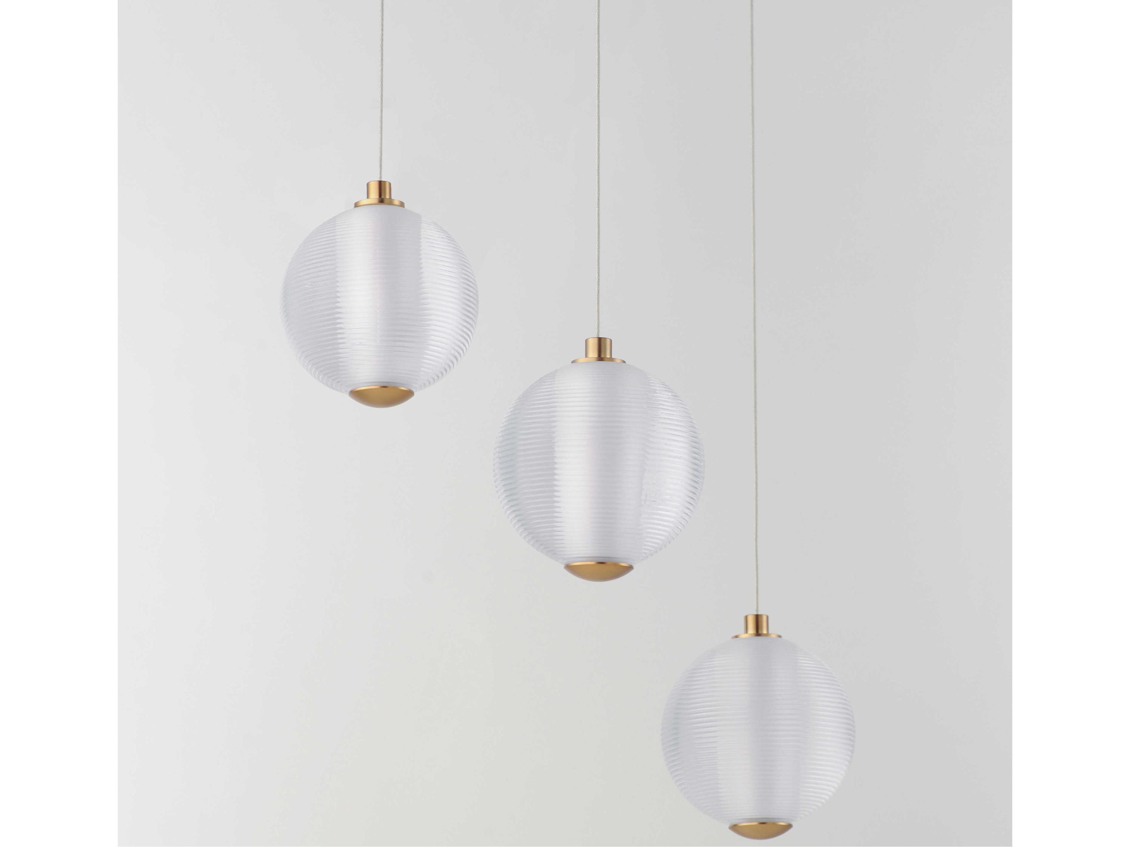 ET2 Rhythm 3-Light Gold Globe Mini Pendant