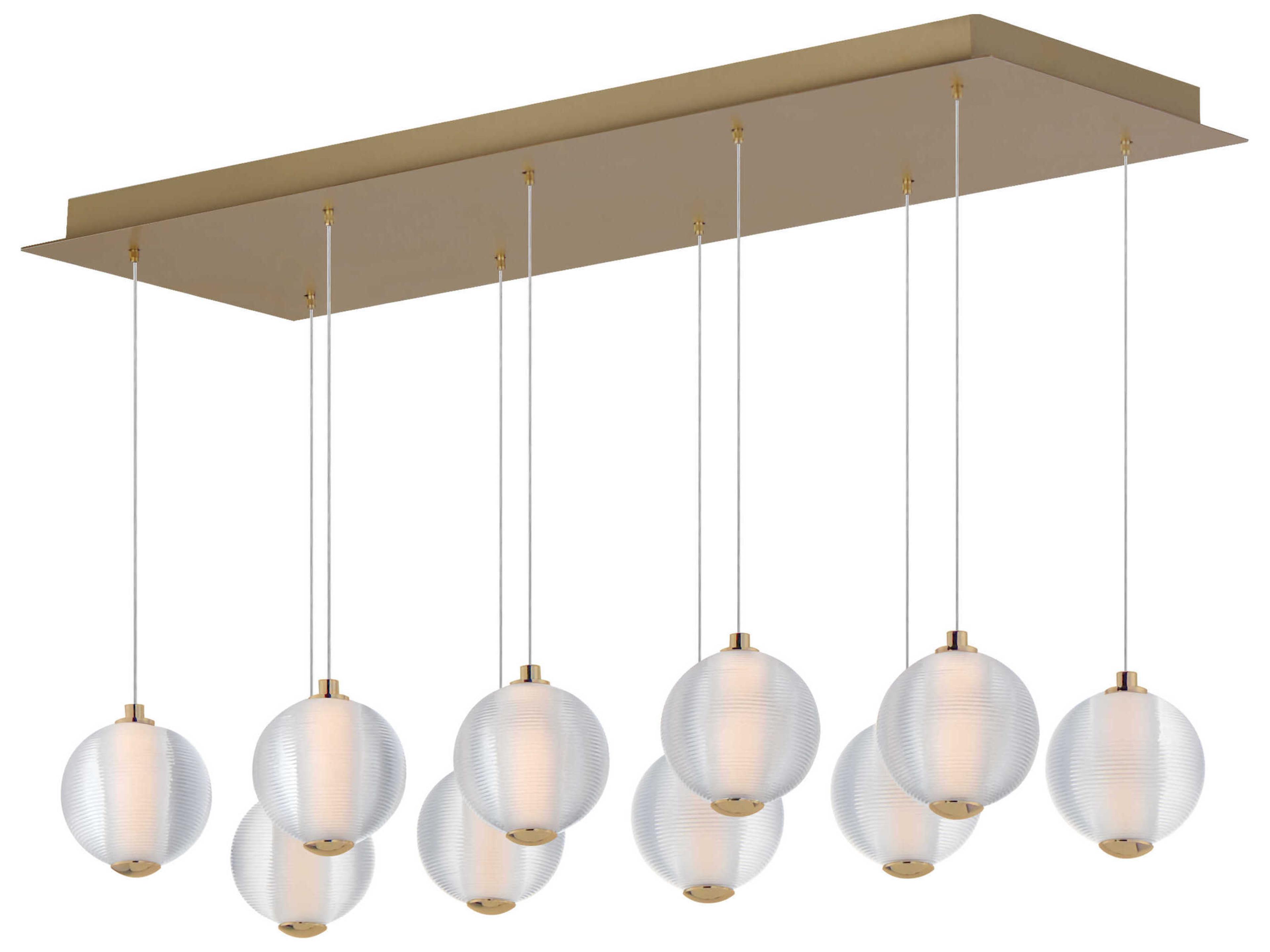 Rhythm 10-Light Gold Globe Island Pendant