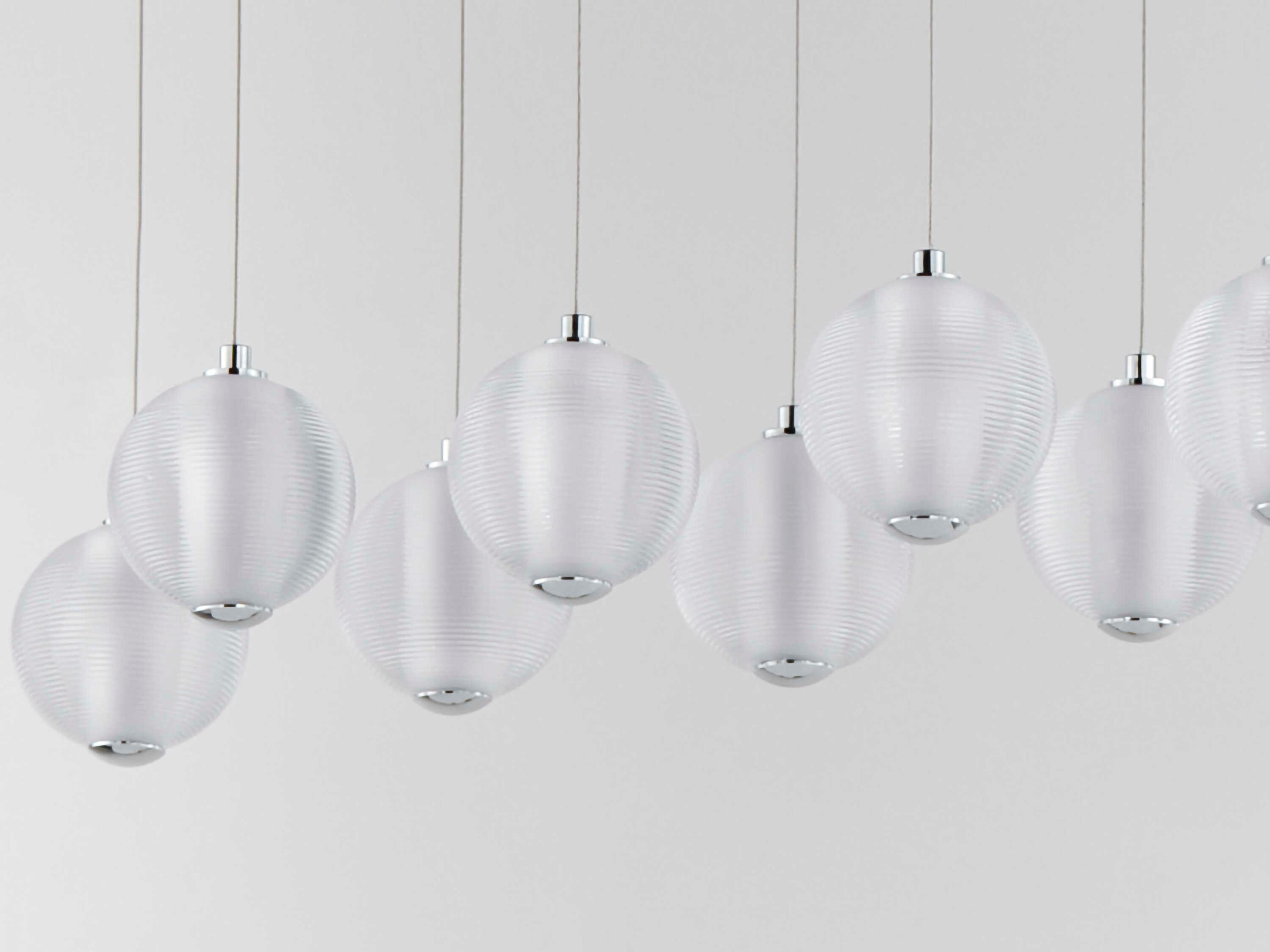 ET2 Rhythm 10-Light Polished Chrome Globe Island Pendant