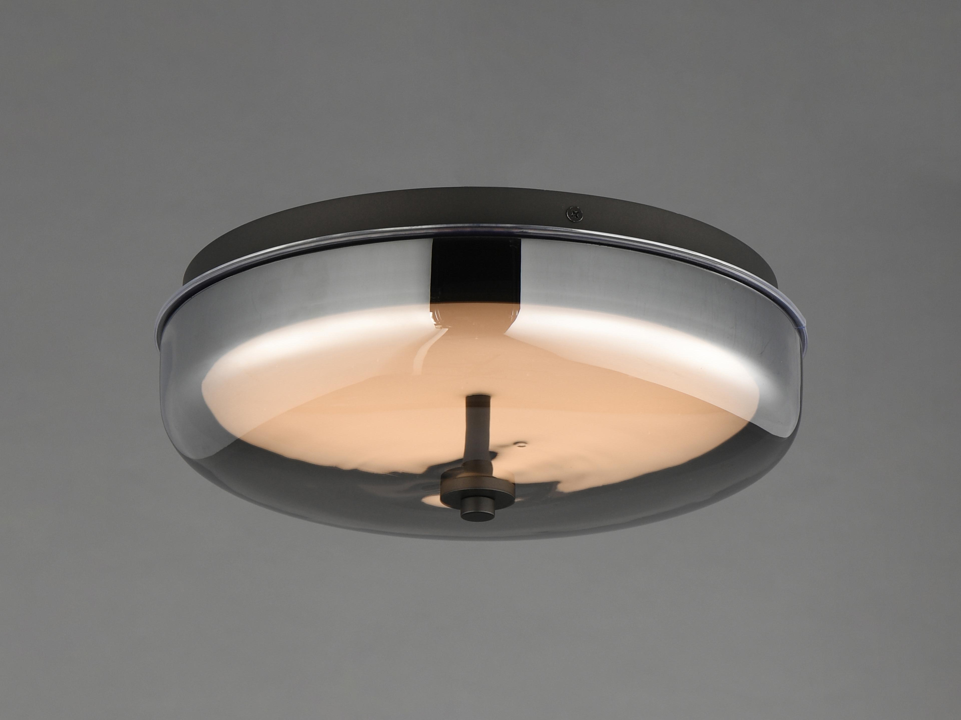 ET2 Voto 1-Light Gunmetal Black Round Flush Mount