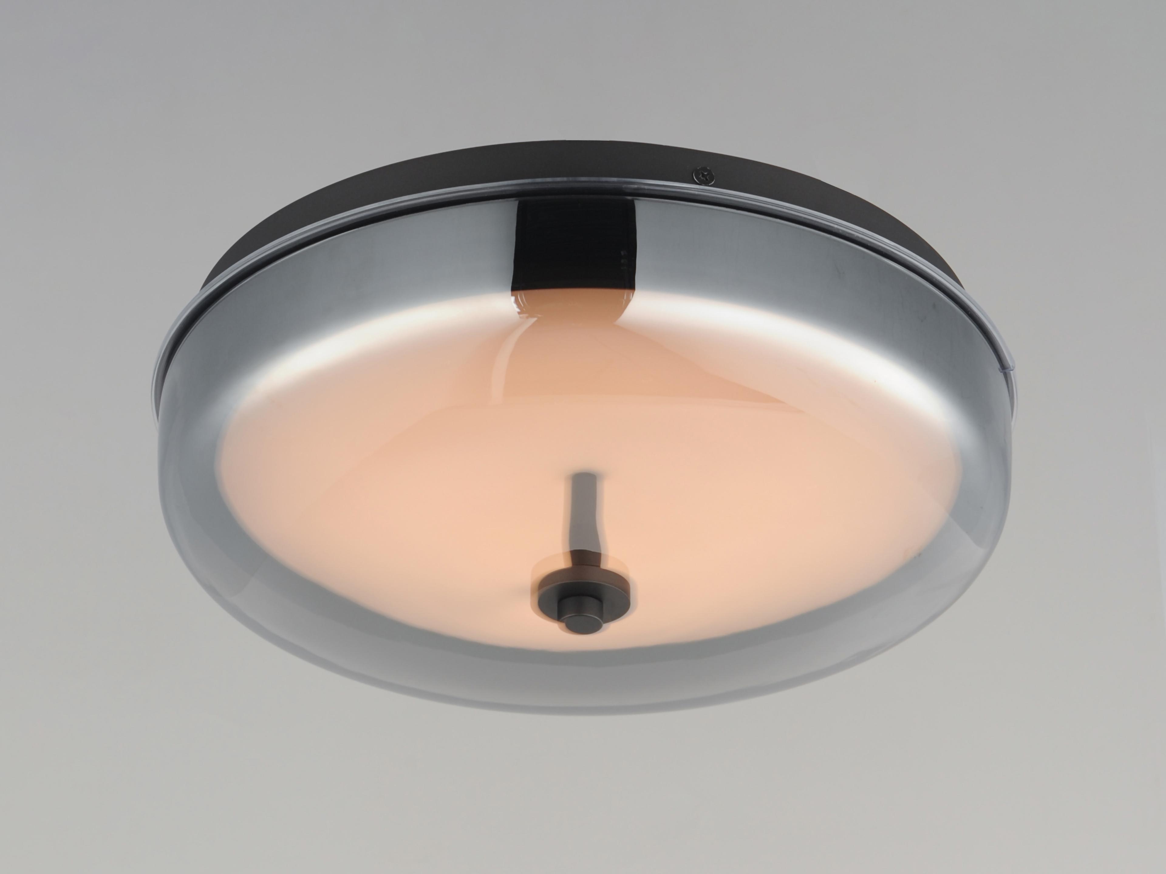 ET2 Voto 1-Light Gunmetal Black Round Flush Mount