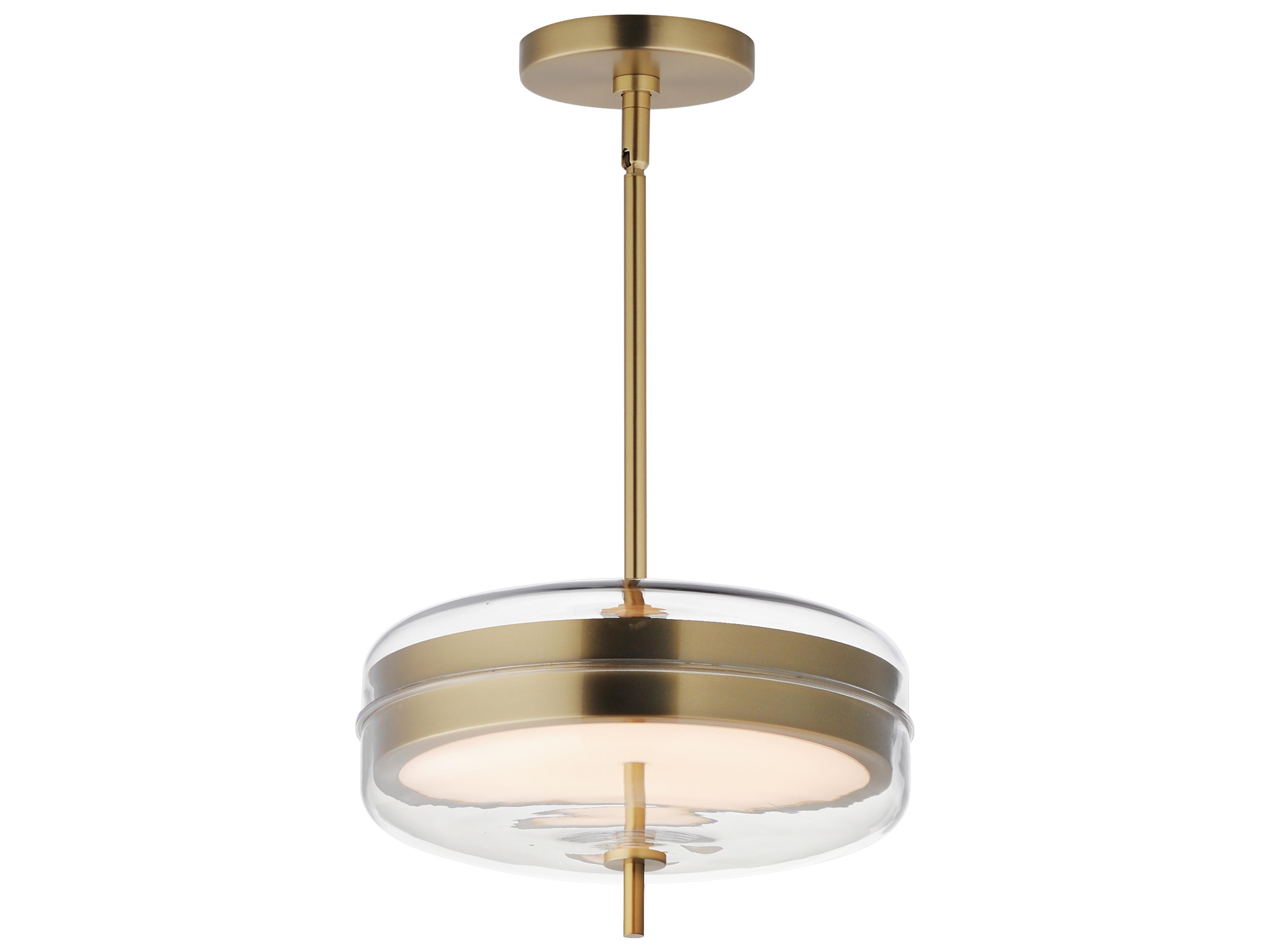 Voto 2-Light Natural Aged Brass Round Pendant