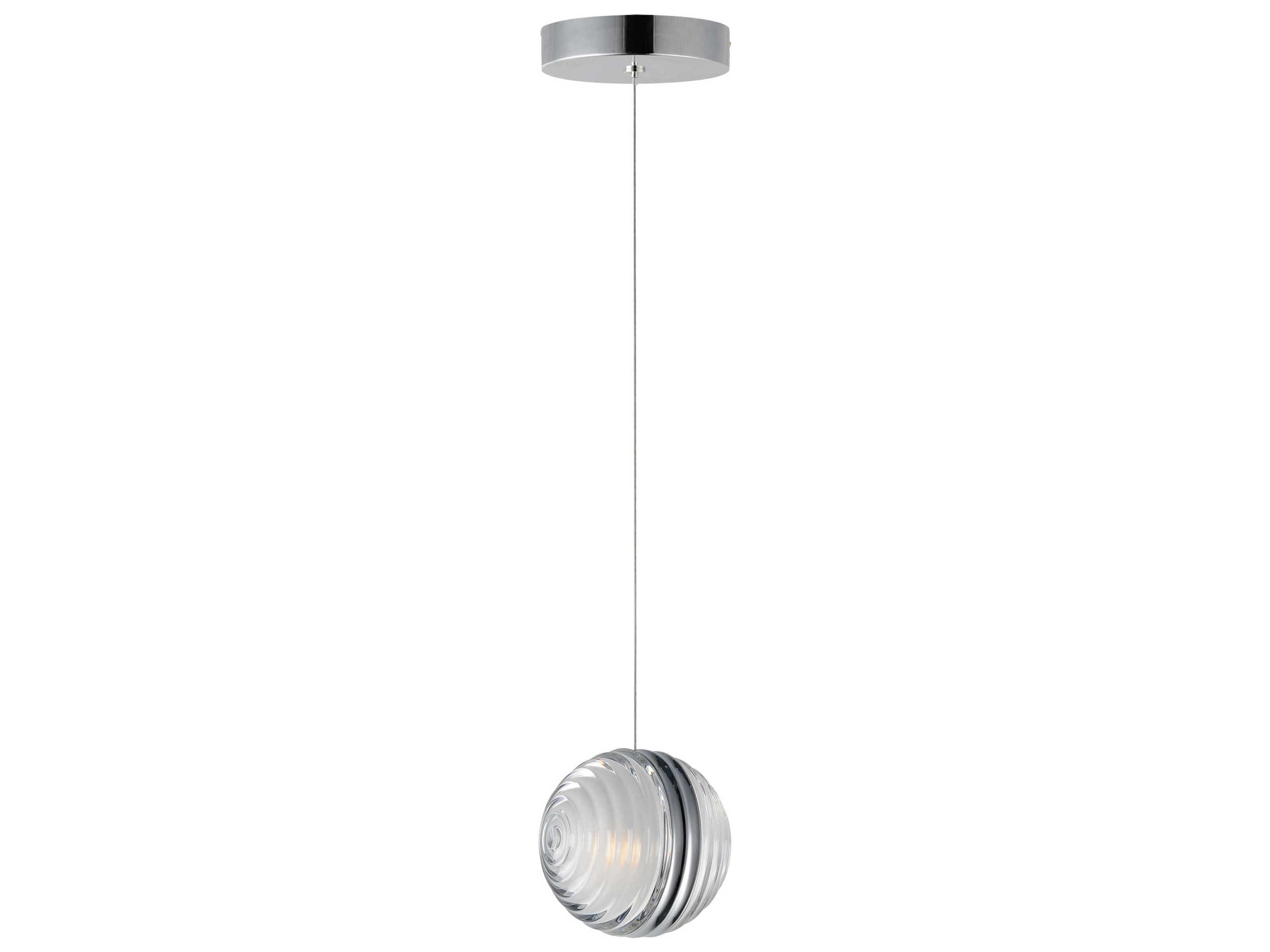 1-Light Polished Chrome Globe Mini Pendant