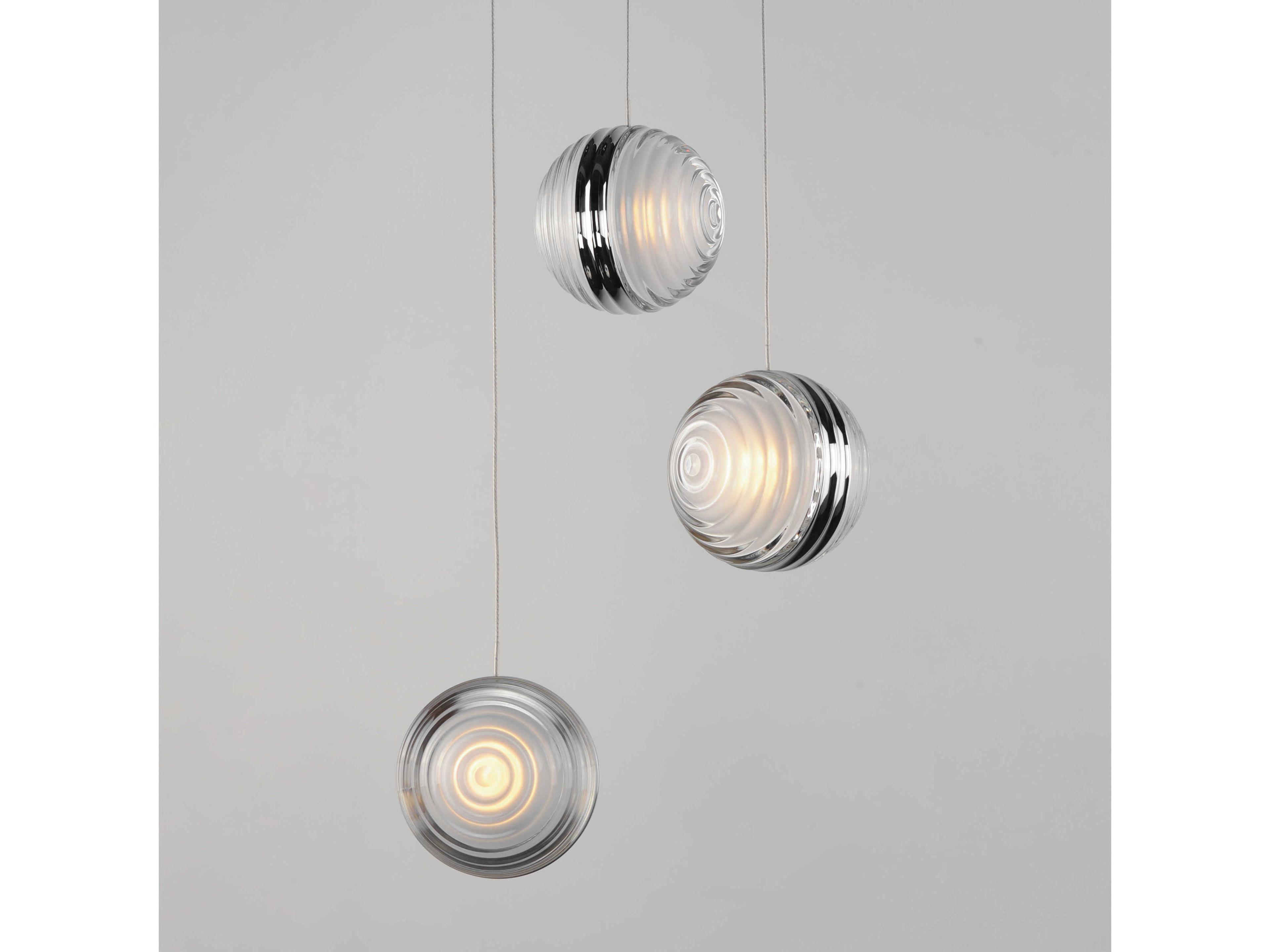 ET2 Pulse 3-Light Polished Chrome Globe Mini Pendant