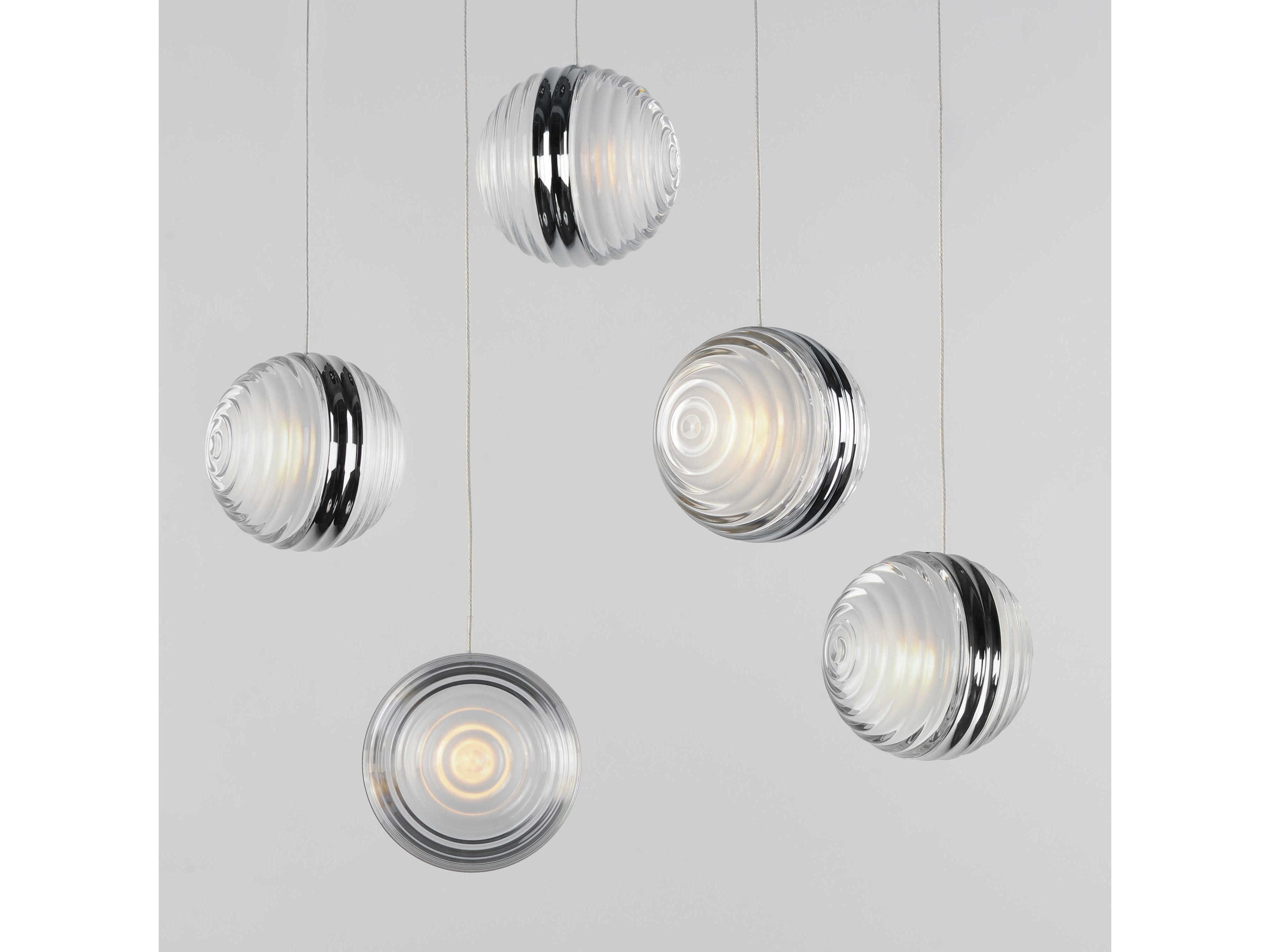 ET2 Pulse 5-Light Polished Chrome Globe Pendant