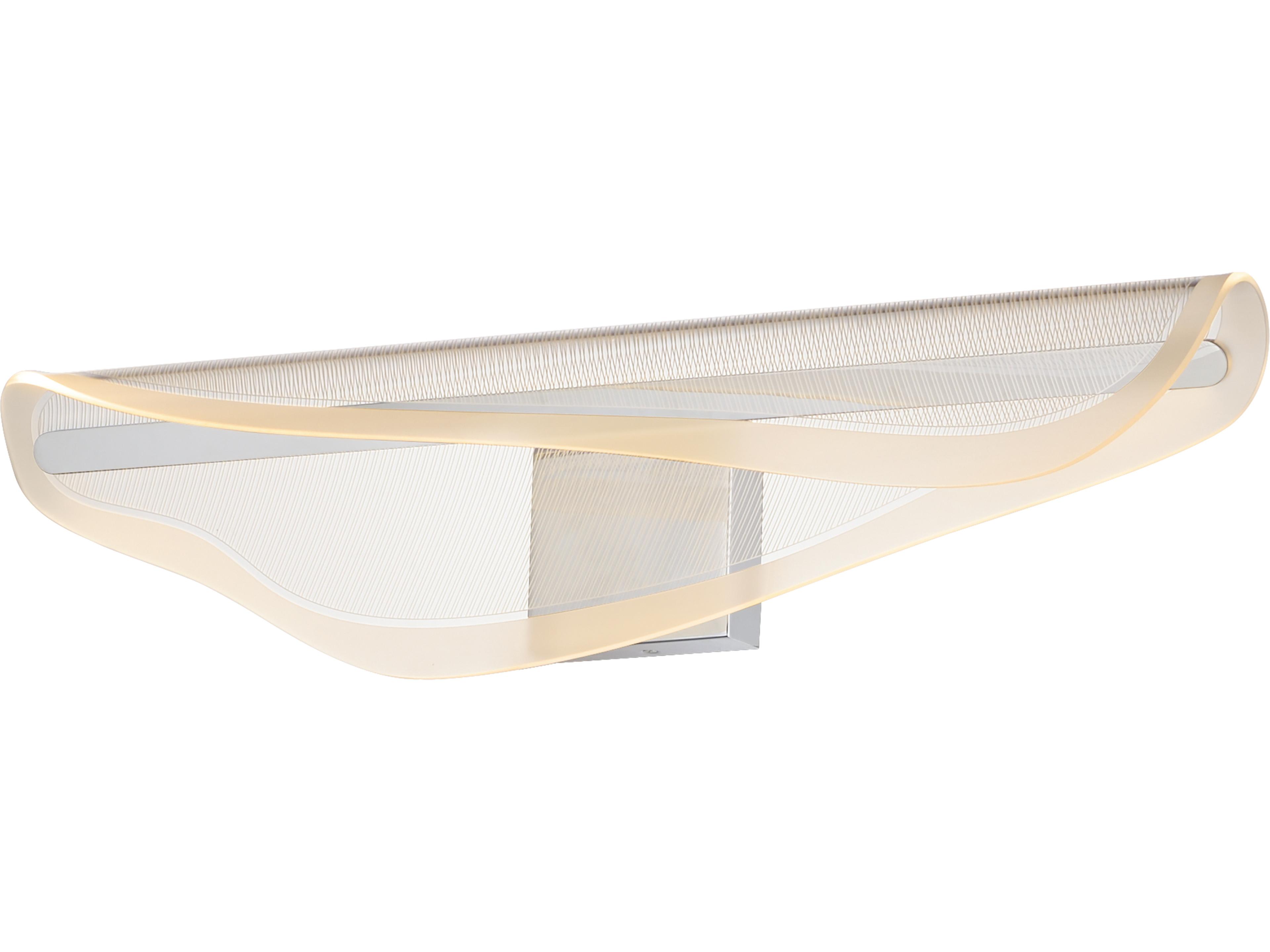 Manta 1-Light Polished Chrome Vanity Light