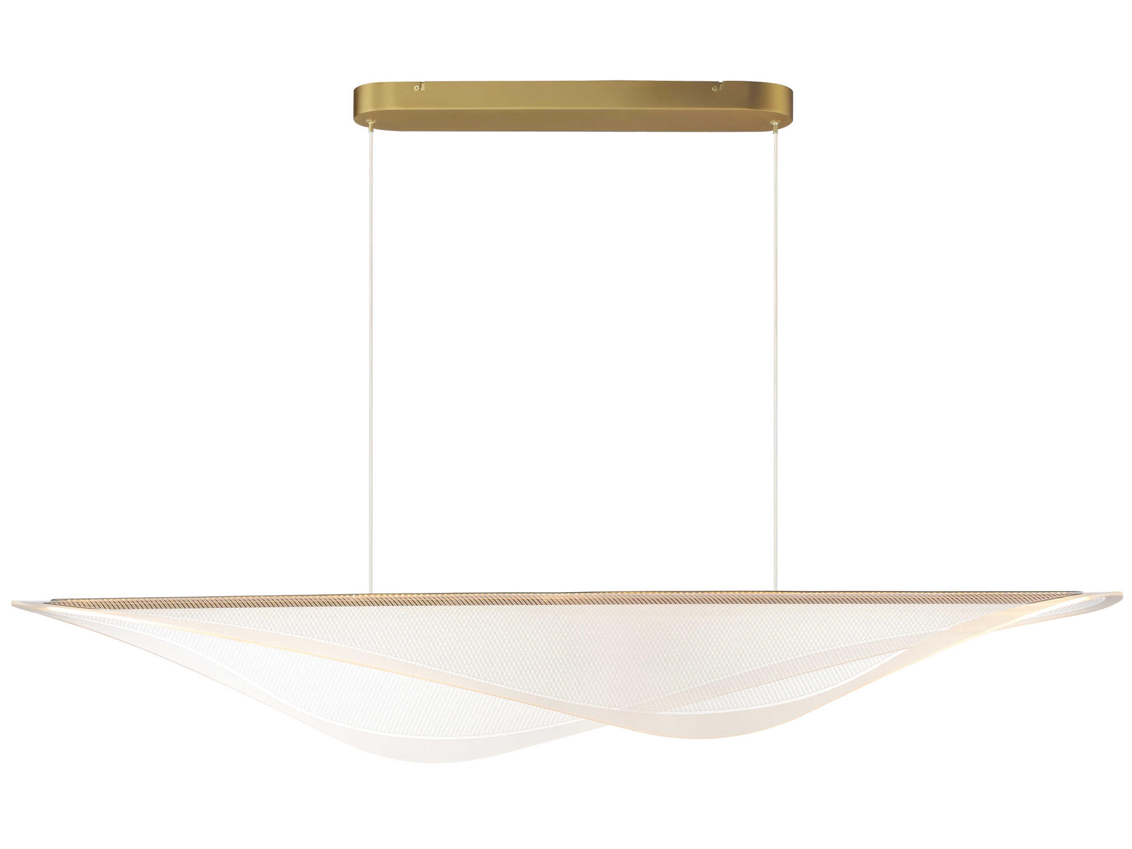 Manta 1-Light Gold Linear Island Pendant