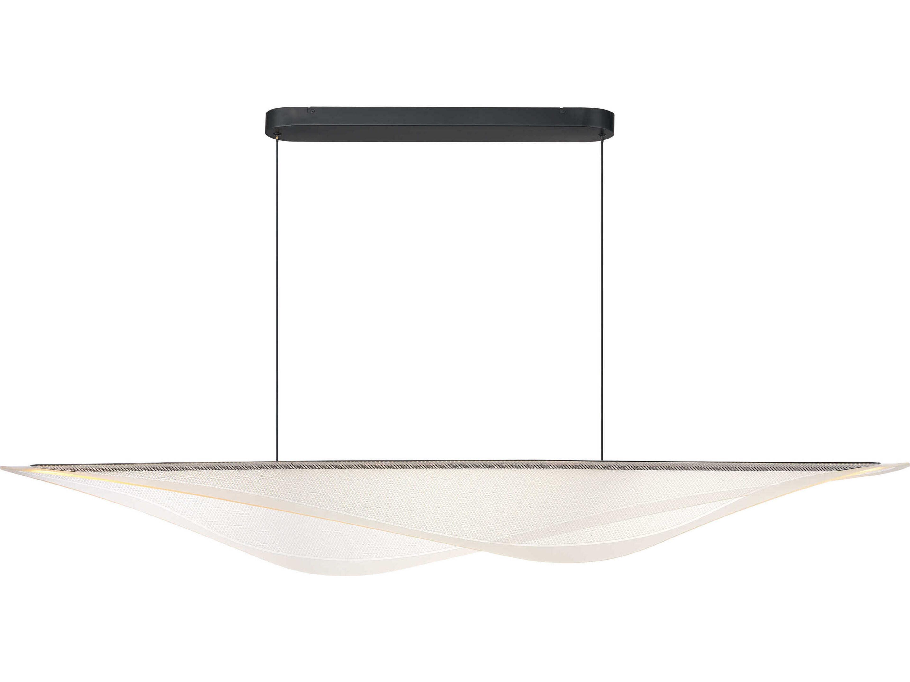 Manta 1-Light Black Linear Island Pendant