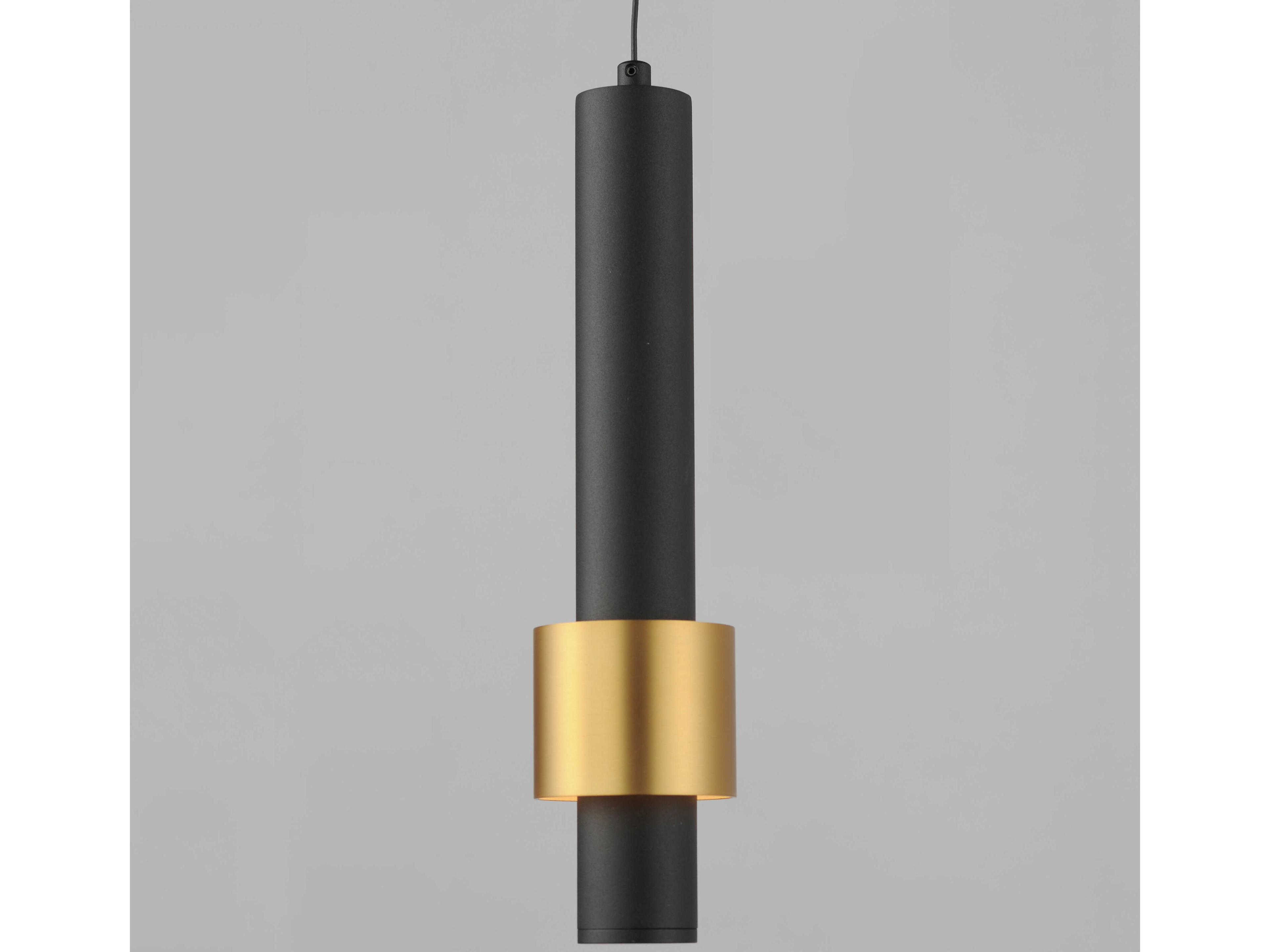 ET2 1-Light Black Gold Cylinder Mini Pendant