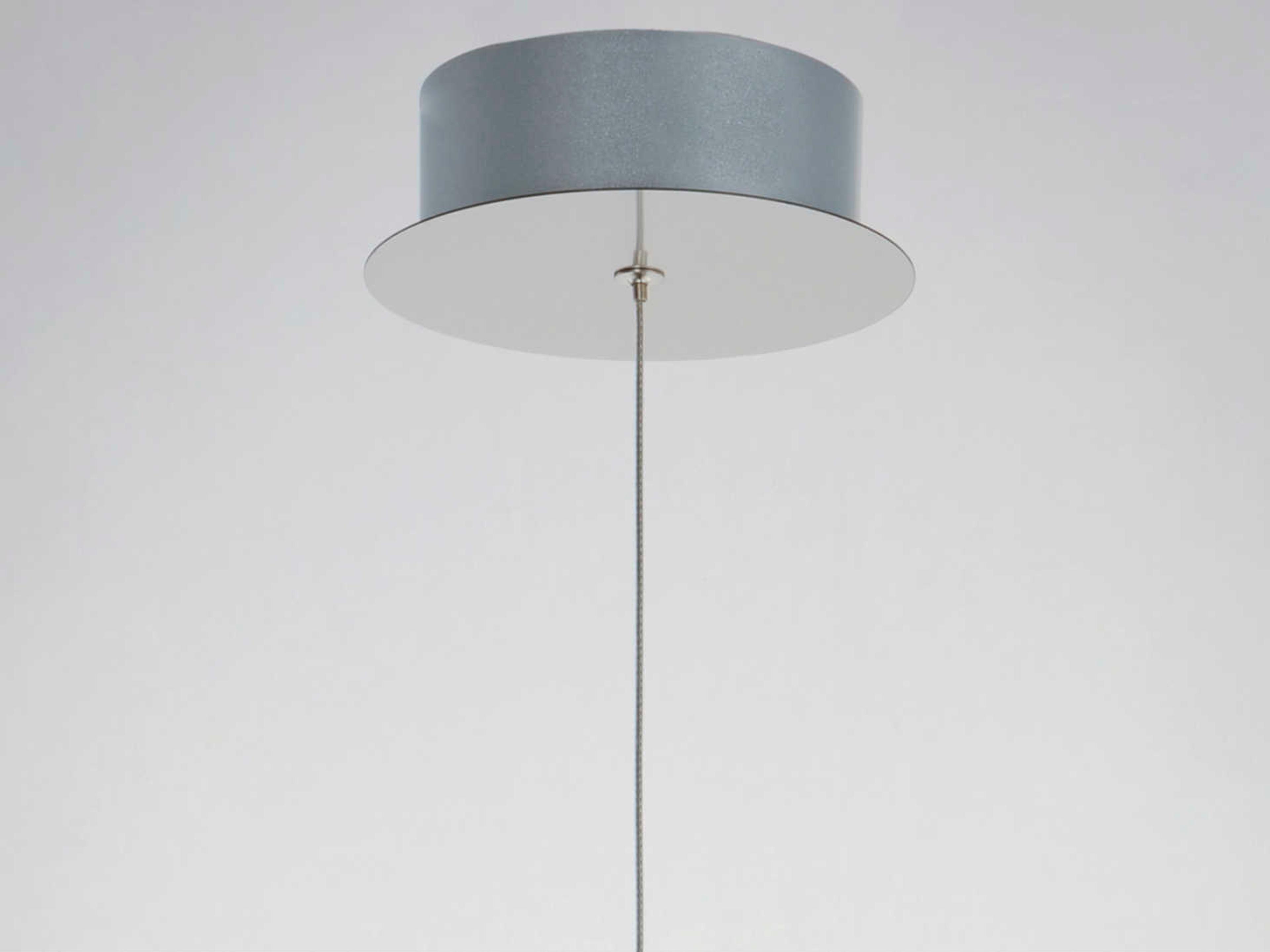 ET2 1-Light Satin Nickel Brass LED Cylinder Geometric Mini Pendant