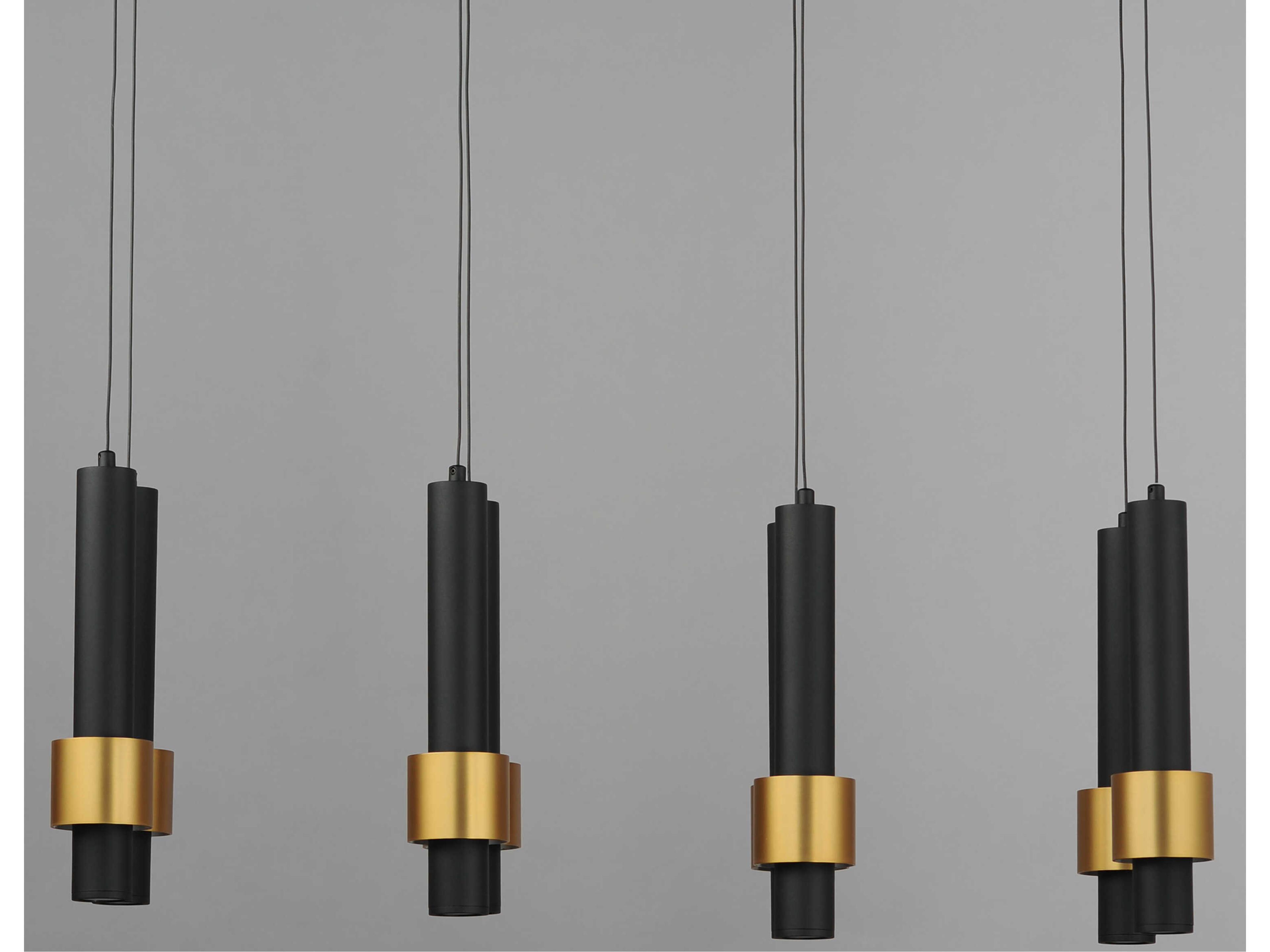 ET2 Reveal 8-Light Black Gold Cylinder Island Pendant