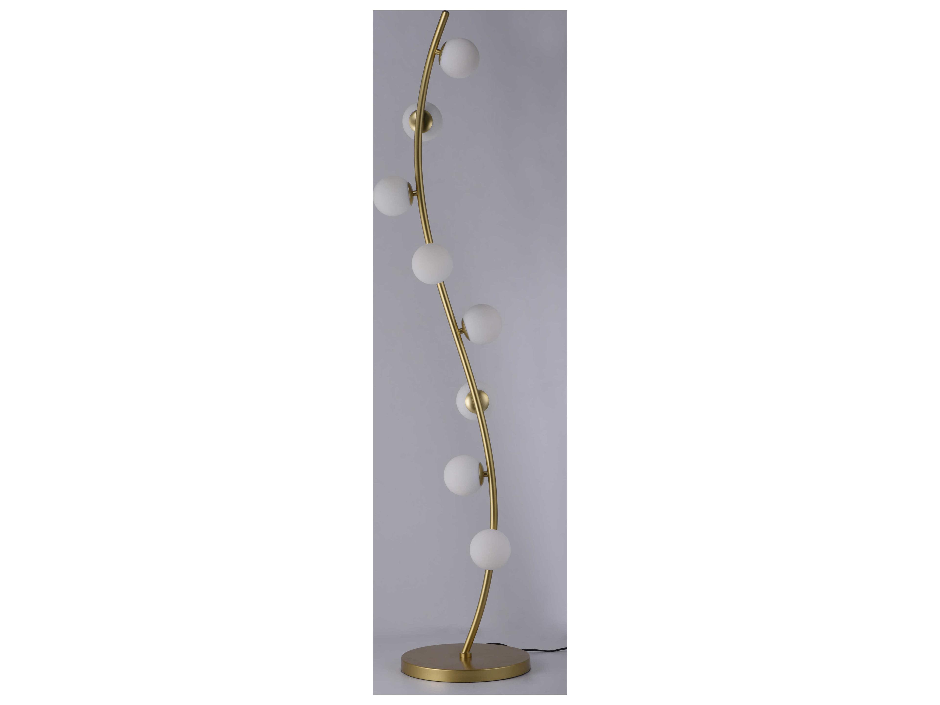 ET2 Rover LED Metallic Gold Glass Floor Lamp
