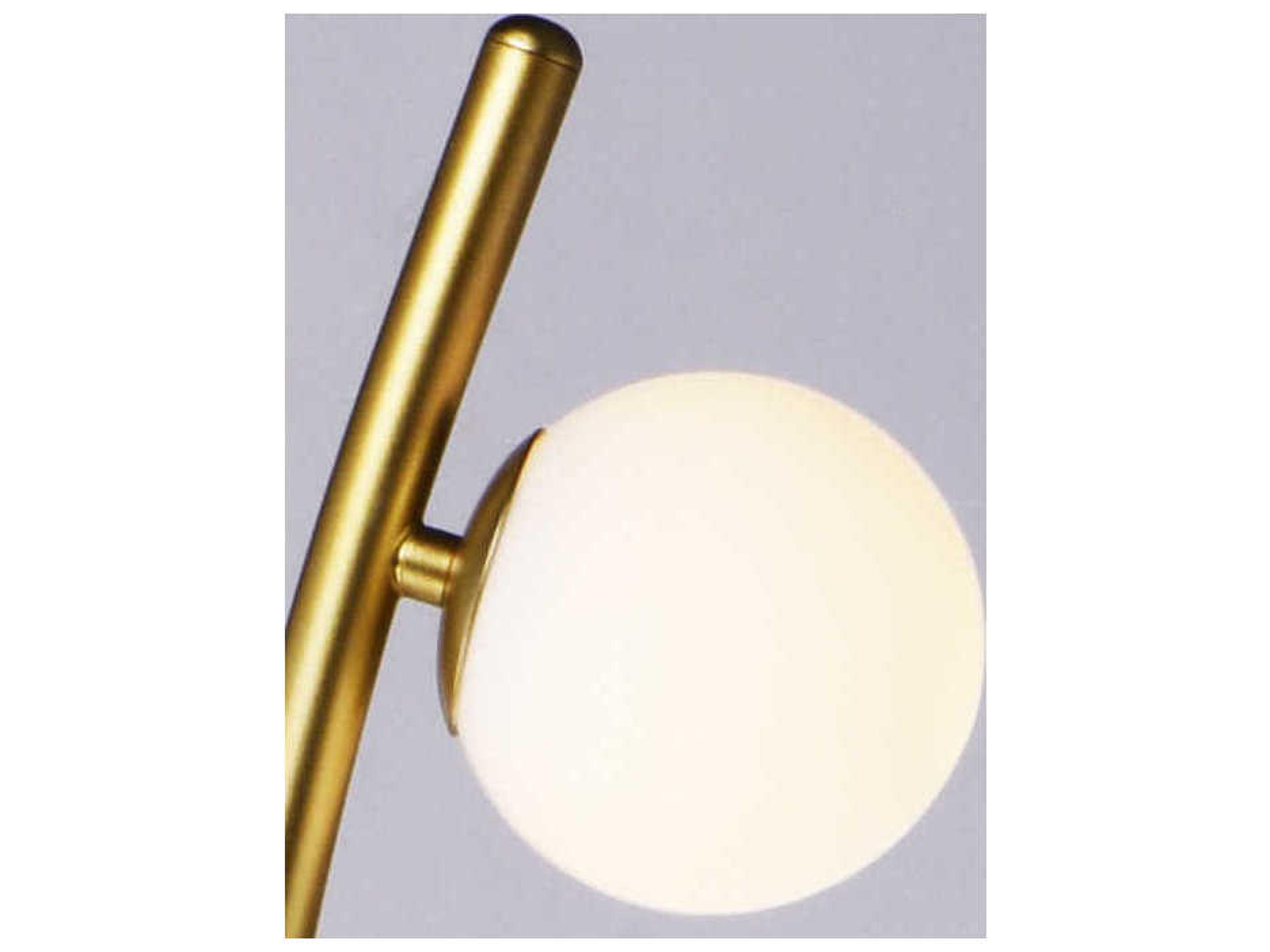 ET2 Rover LED Metallic Gold Glass Floor Lamp