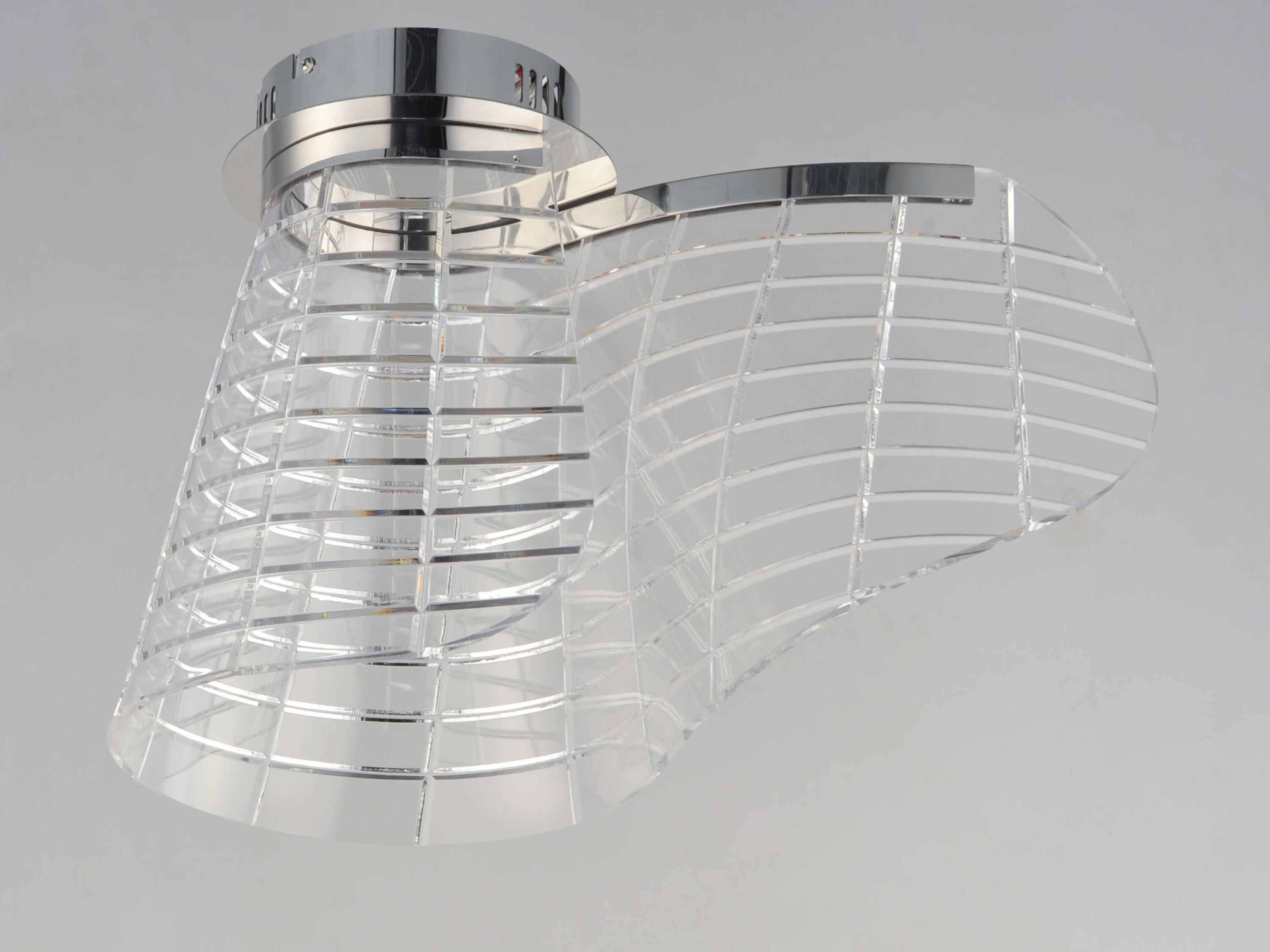 ET2 Tartan 1-Light Polished Chrome Flush Mount