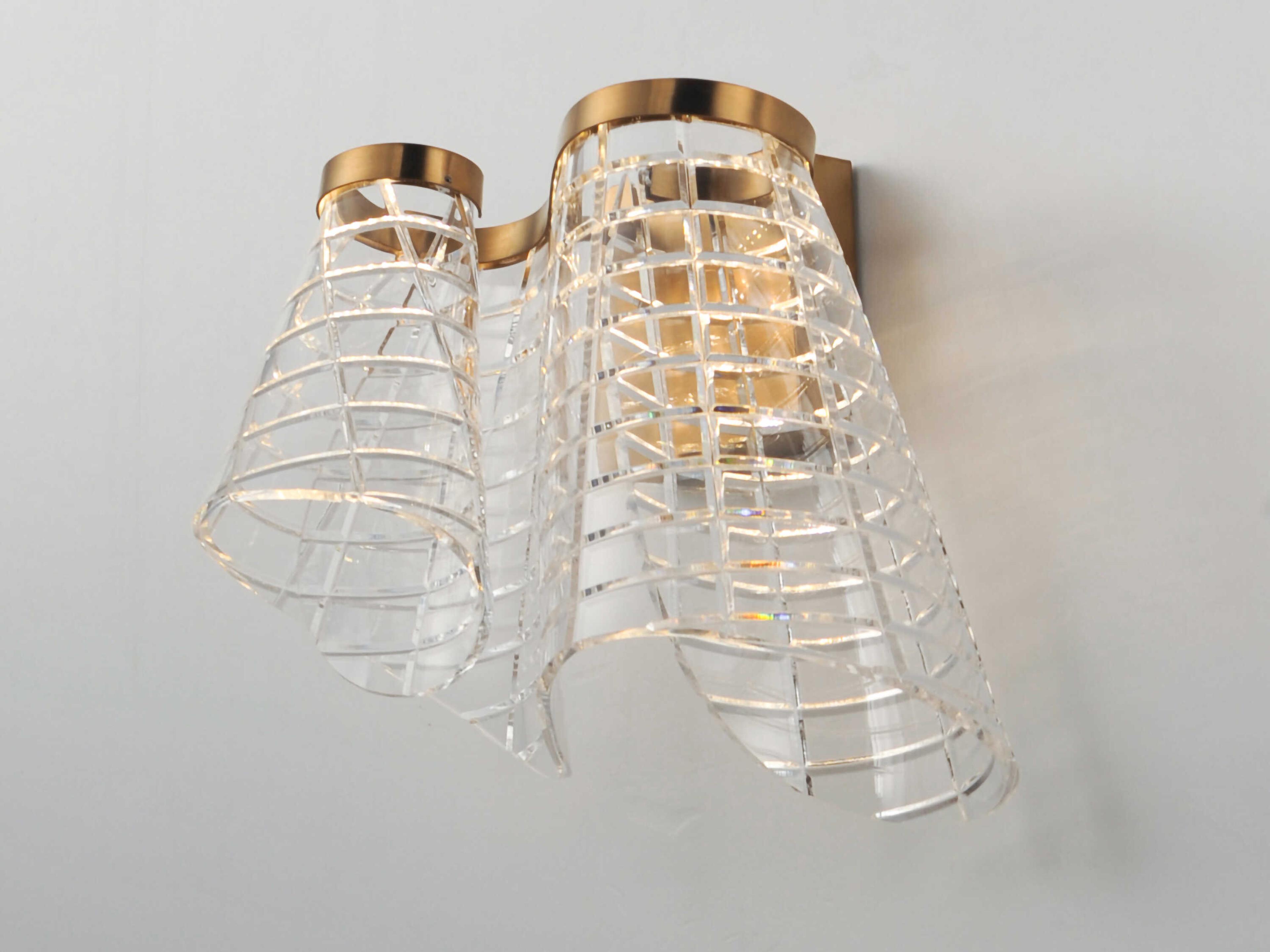 ET2 Tartan 1-Light Brushed Champagne Gold Wall Sconce