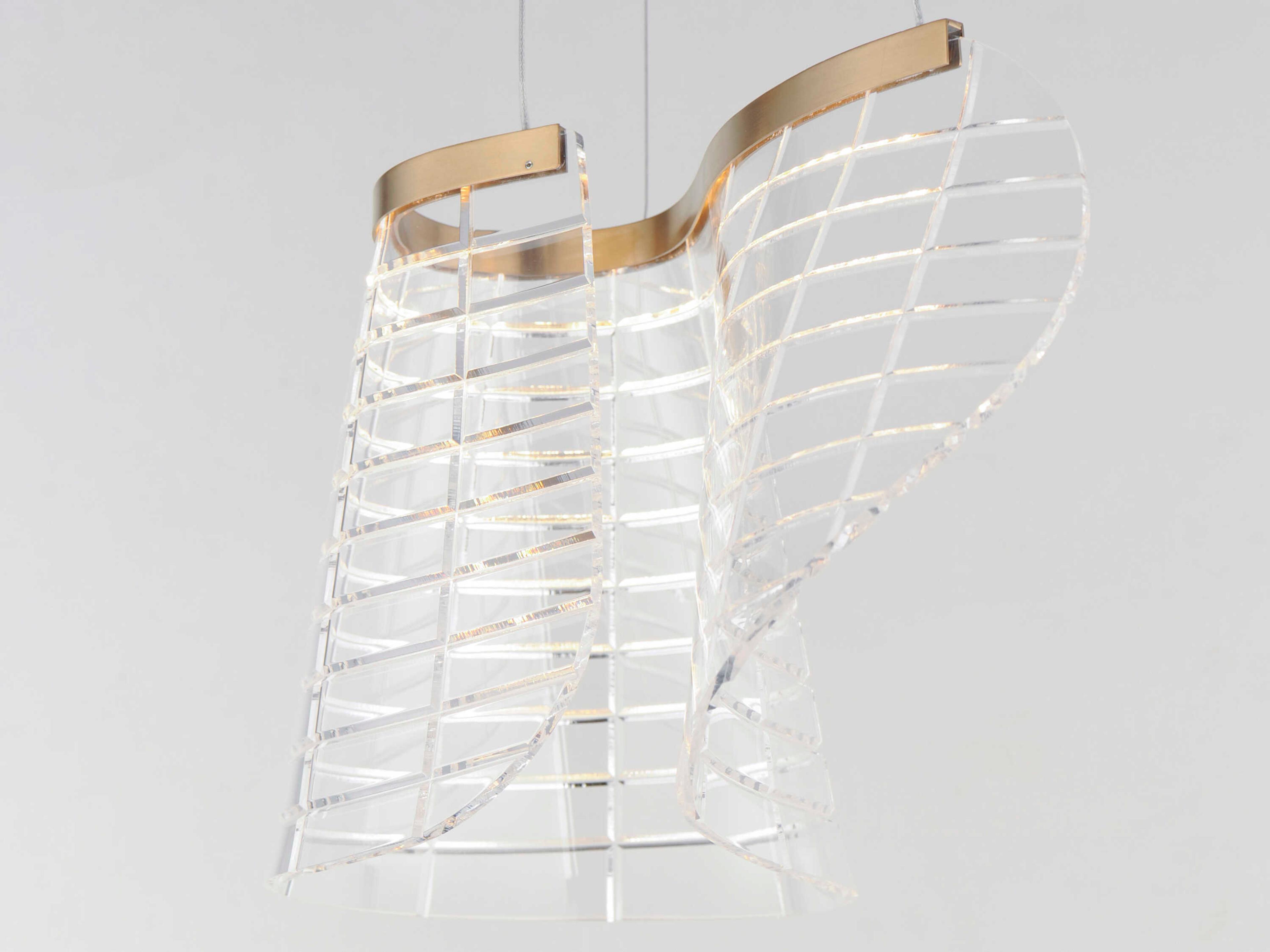 ET2 Tartan 1-Light Brushed Champagne Gold Mini Pendant